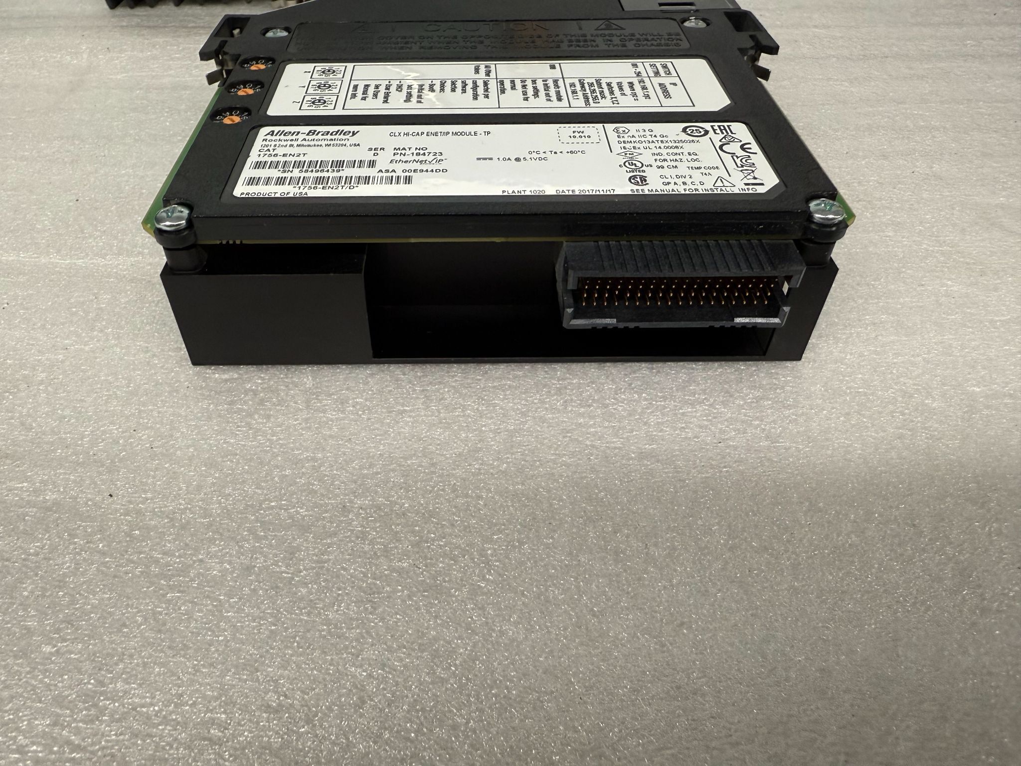 ALLEN BRADLEY 1756-EN2T ControlLogix Communications Module USED 2