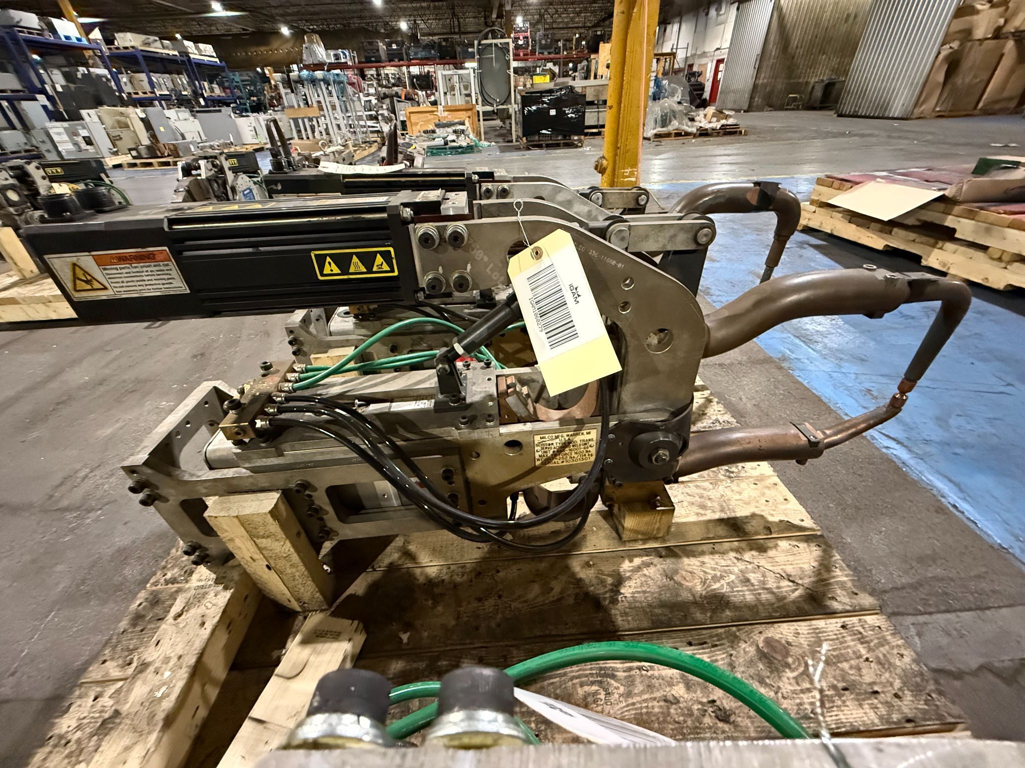 MILCO 665-16001-66 Scissor-Type Weld Gun USED - Tested 0