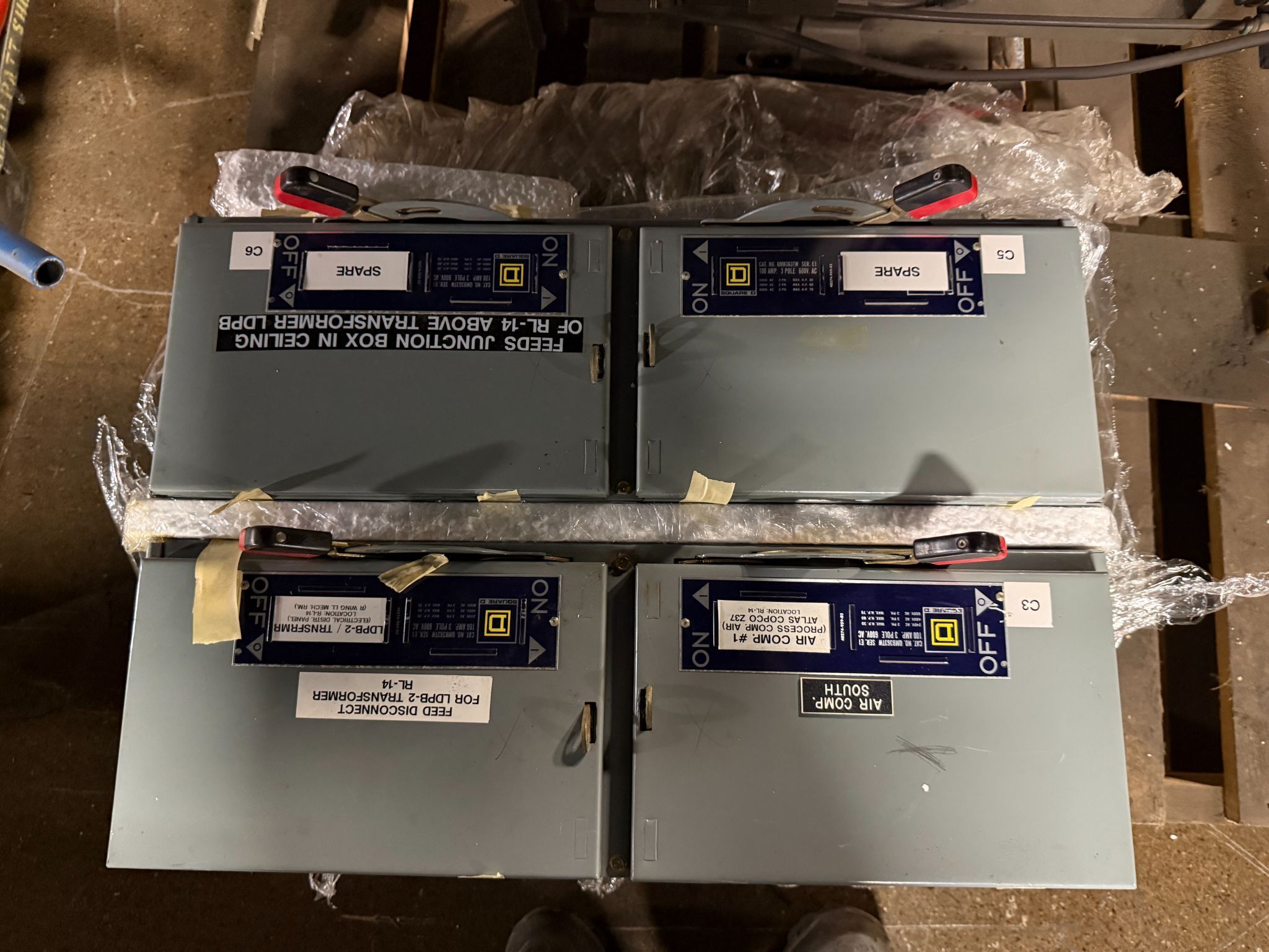 SQUARE D QMB363TW 100A Twin Unit Fusible Panel Switch USED 0