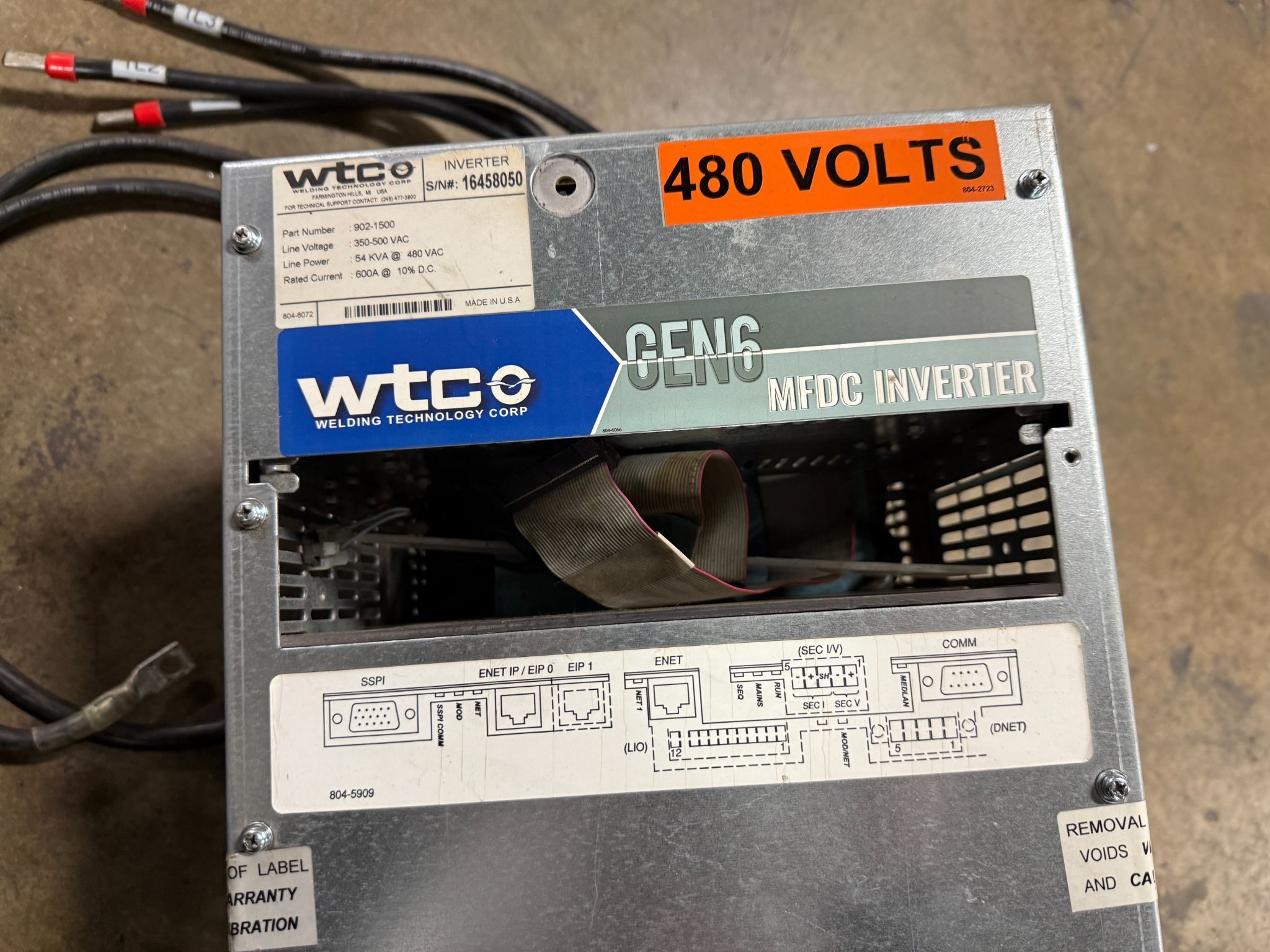 WTC 902-1500 GEN 6 MFDC Welding Inverter Control Unit PARTS ONLY 1