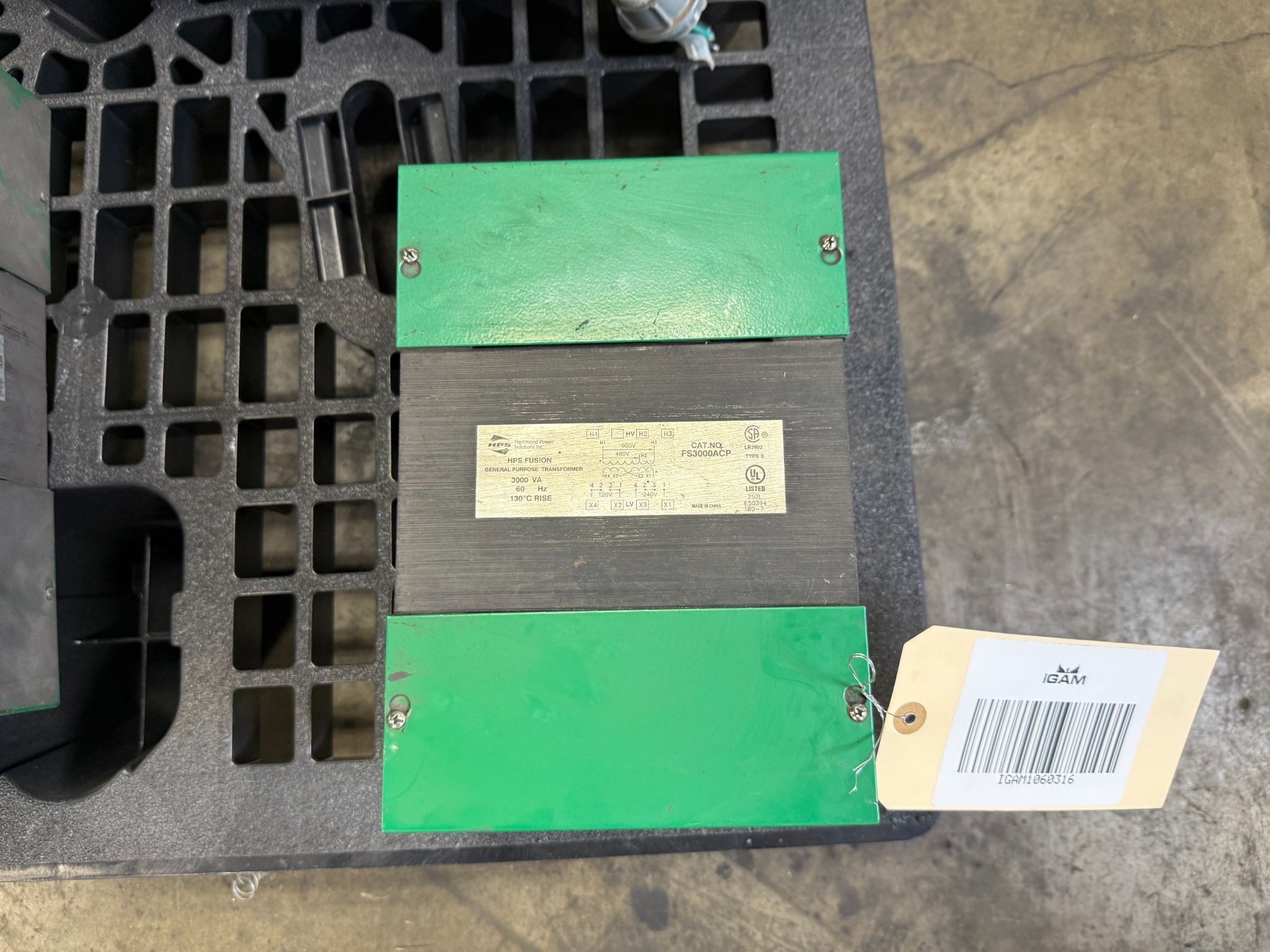 HPS FS3000ACP Transformer 600/480 - 120/240V, 3 kVa USED 0