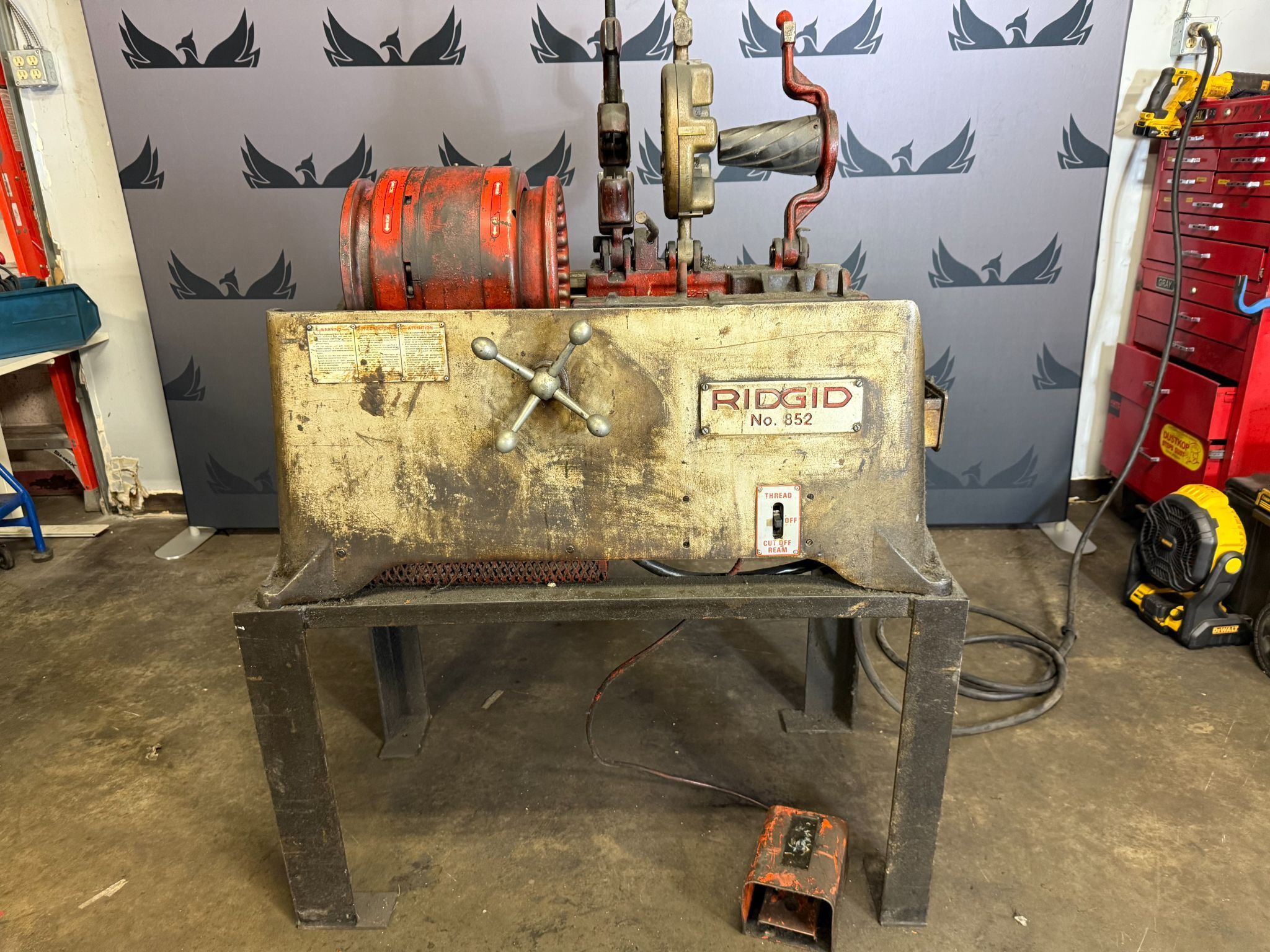 RIGID 852 1/8" - 4" Pipe Threader 115V, 1 PH USED - Tested 0