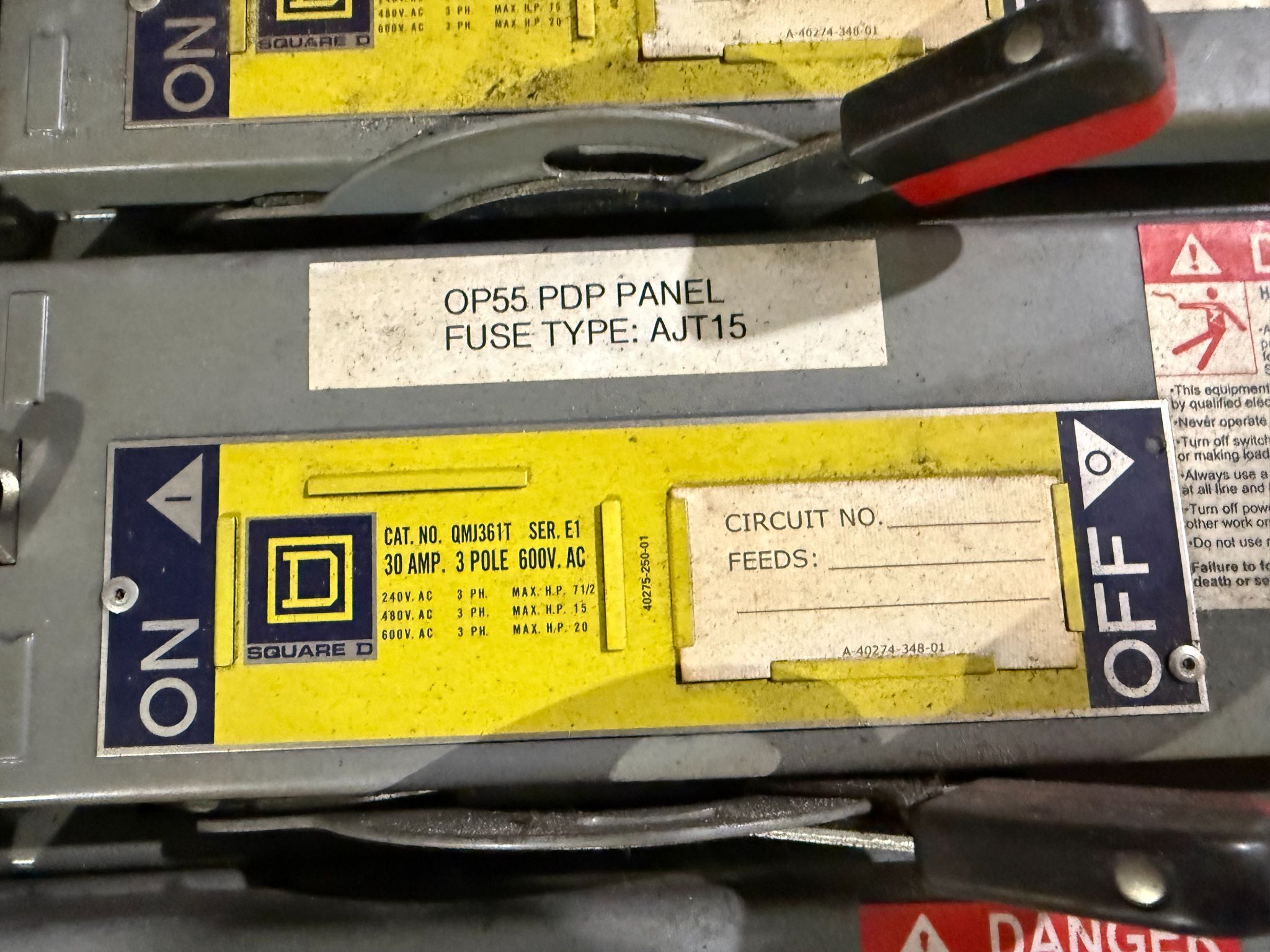 Square D 338179260010001 250 Max Amps PDP USED **For Lucid Project** 2