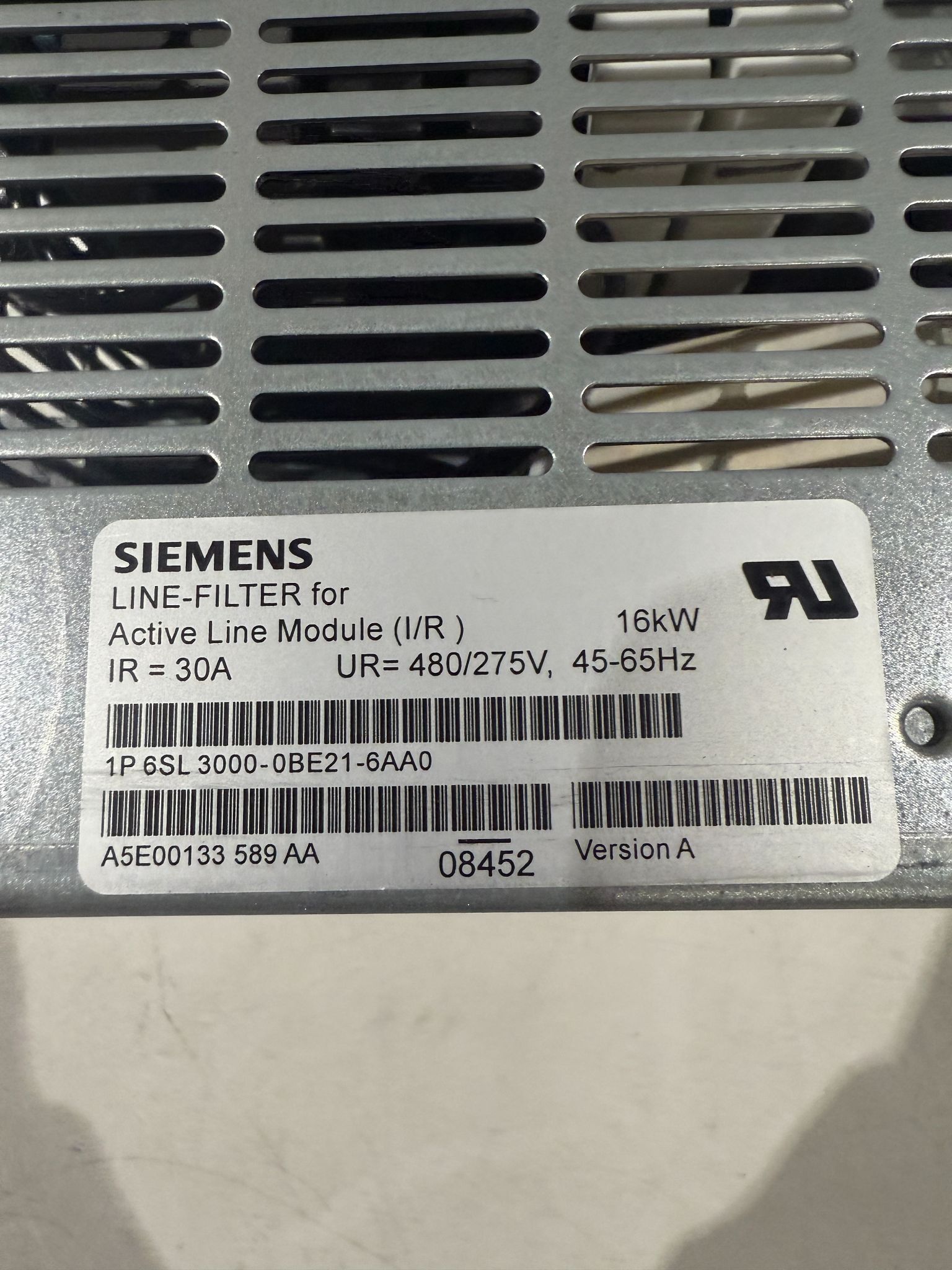 SIEMENS 6SL3000-0BE21-6AA0 LINE FILTER NEW NO BOX 1