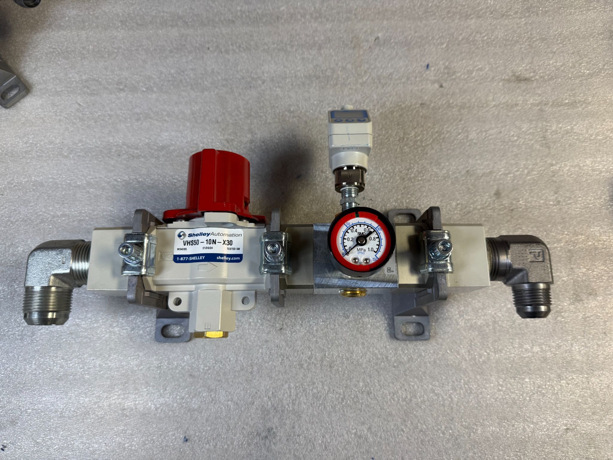 SMC VHS50‑10N‑X30 Pneumatic Safety Shut‑Off Valve Assembly USED 0