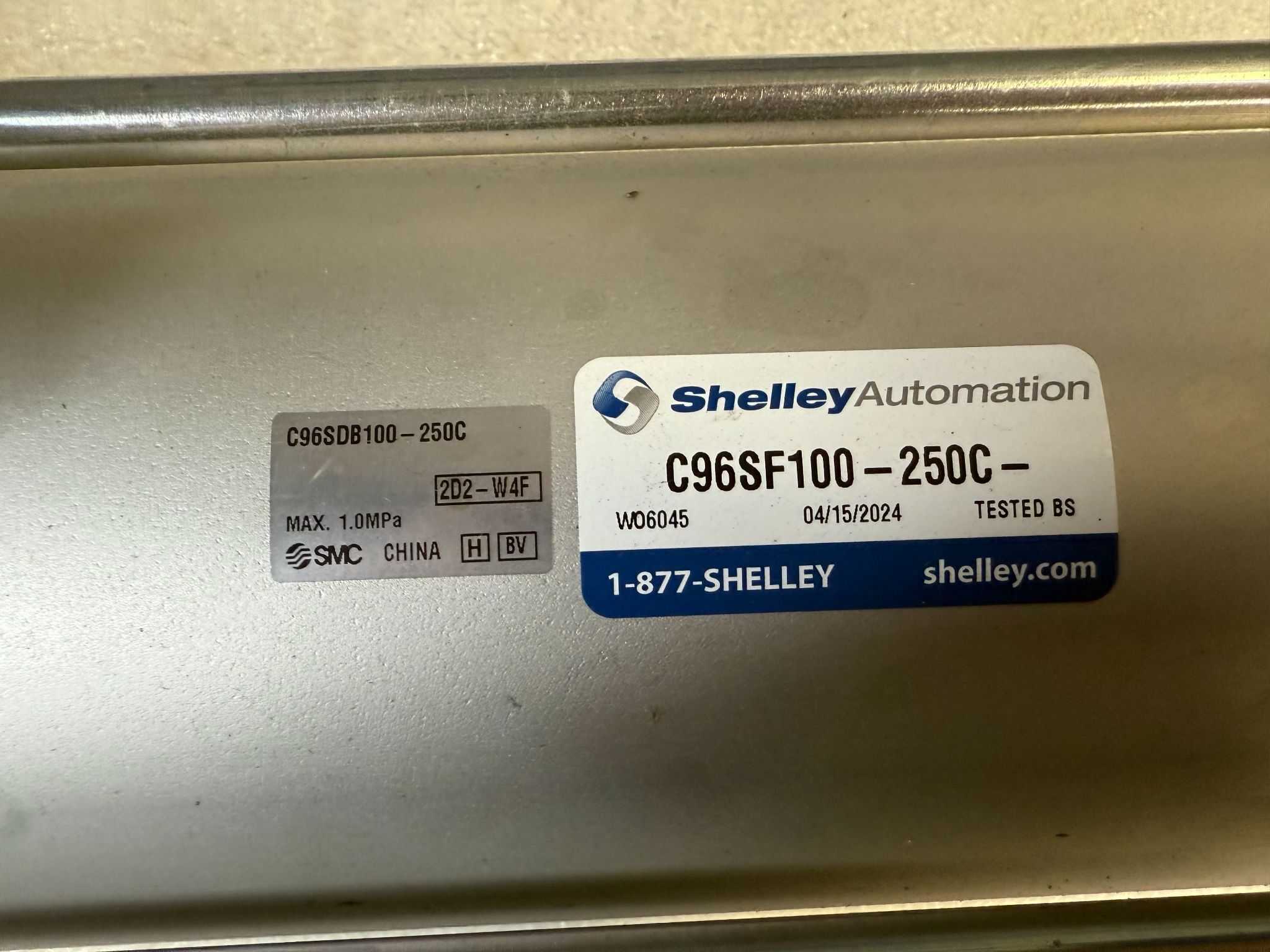 SMC C96SF100‑250C Pneumatic Cylinder USED 2