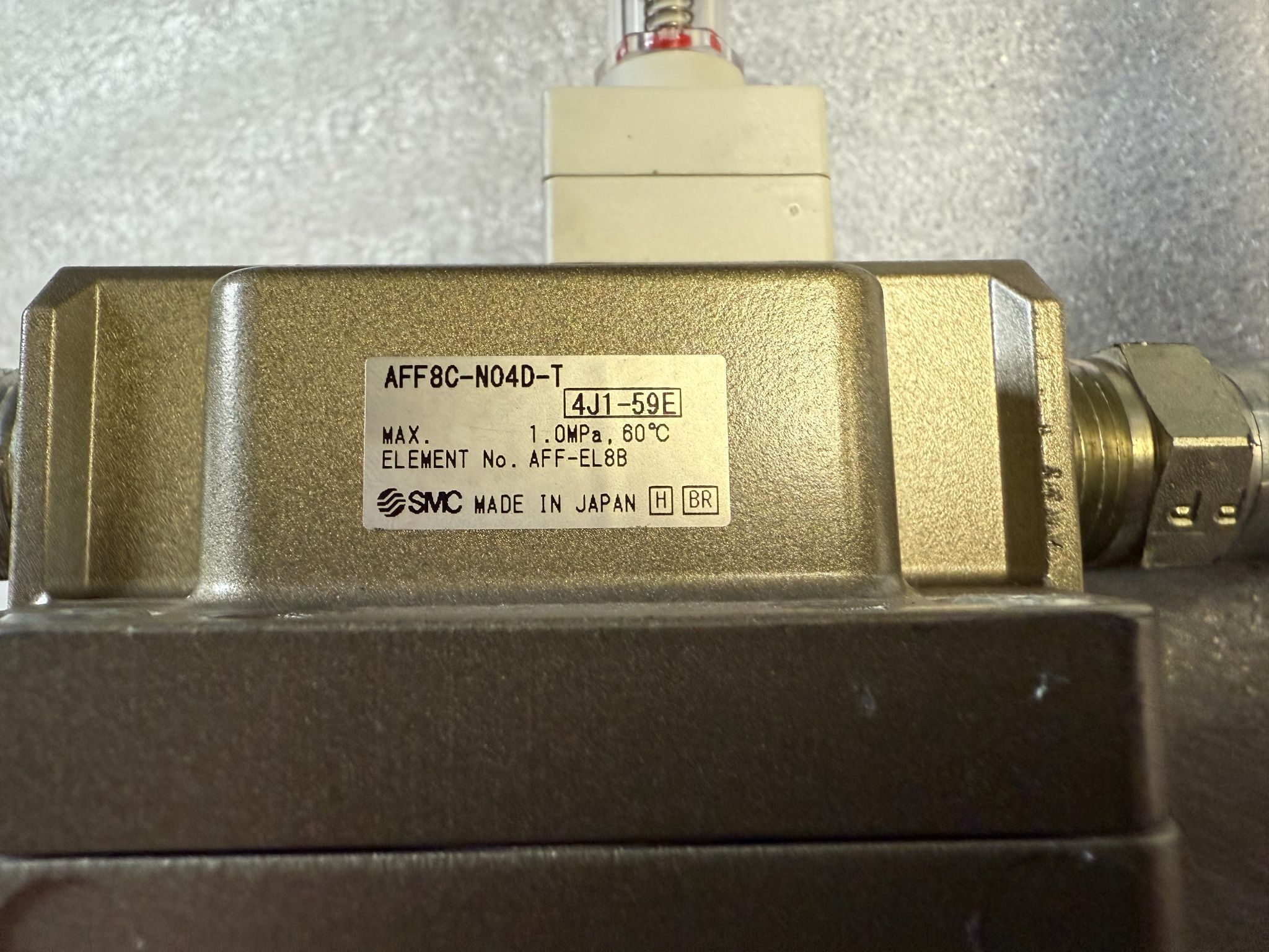 SMC AFF8C-N04D-T Main Line Air Filter USED 2
