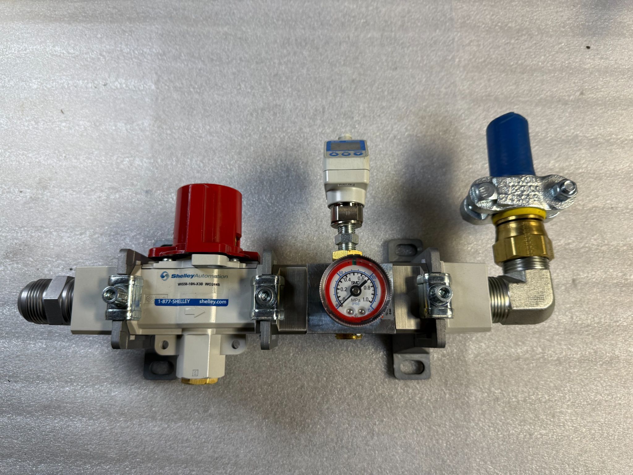 SMC VHS50‑10N‑X30 Pneumatic Safety Shut‑Off Valve Assembly USED 0
