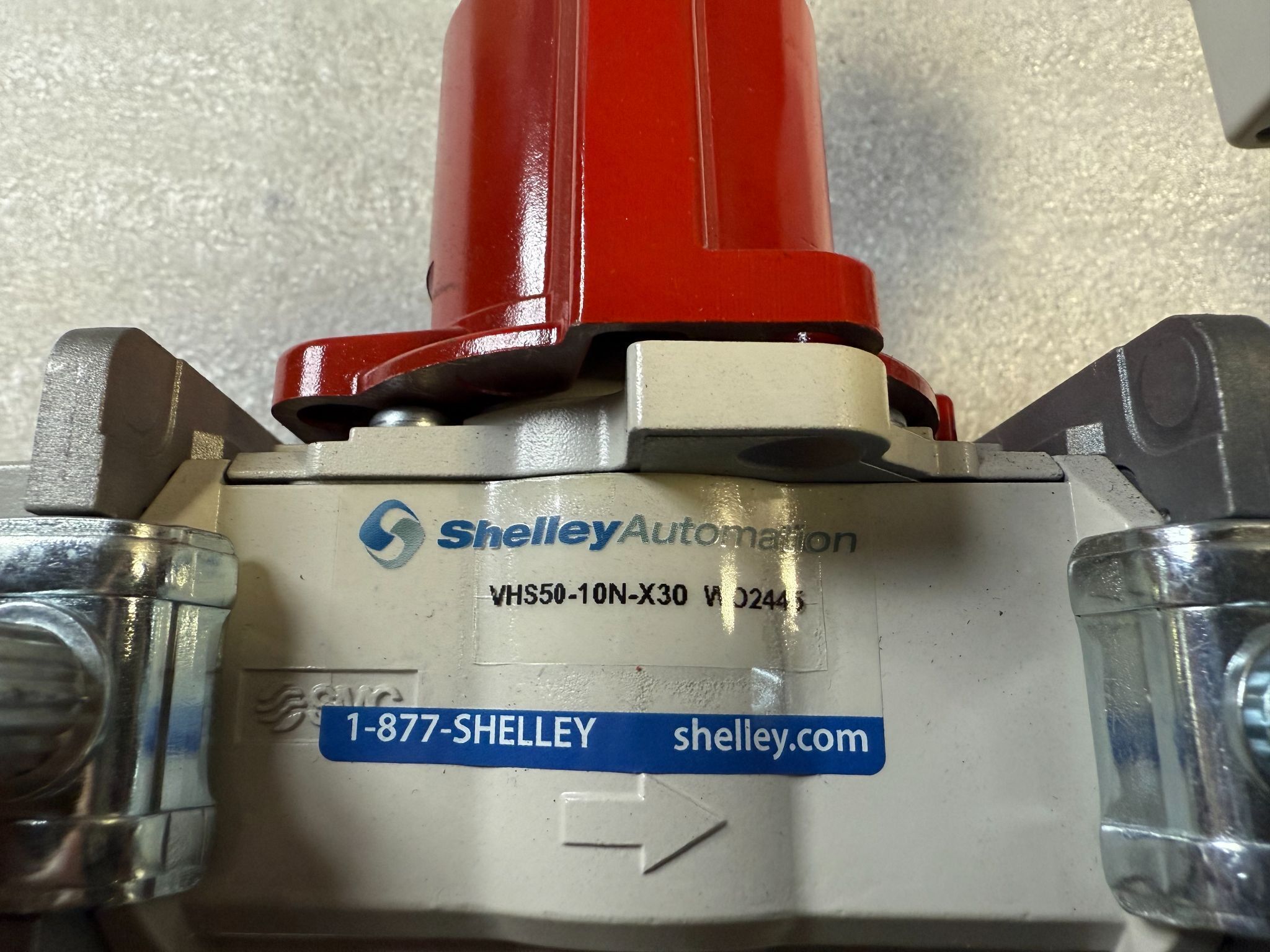 SMC VHS50‑10N‑X30 Pneumatic Safety Shut‑Off Valve Assembly USED 1