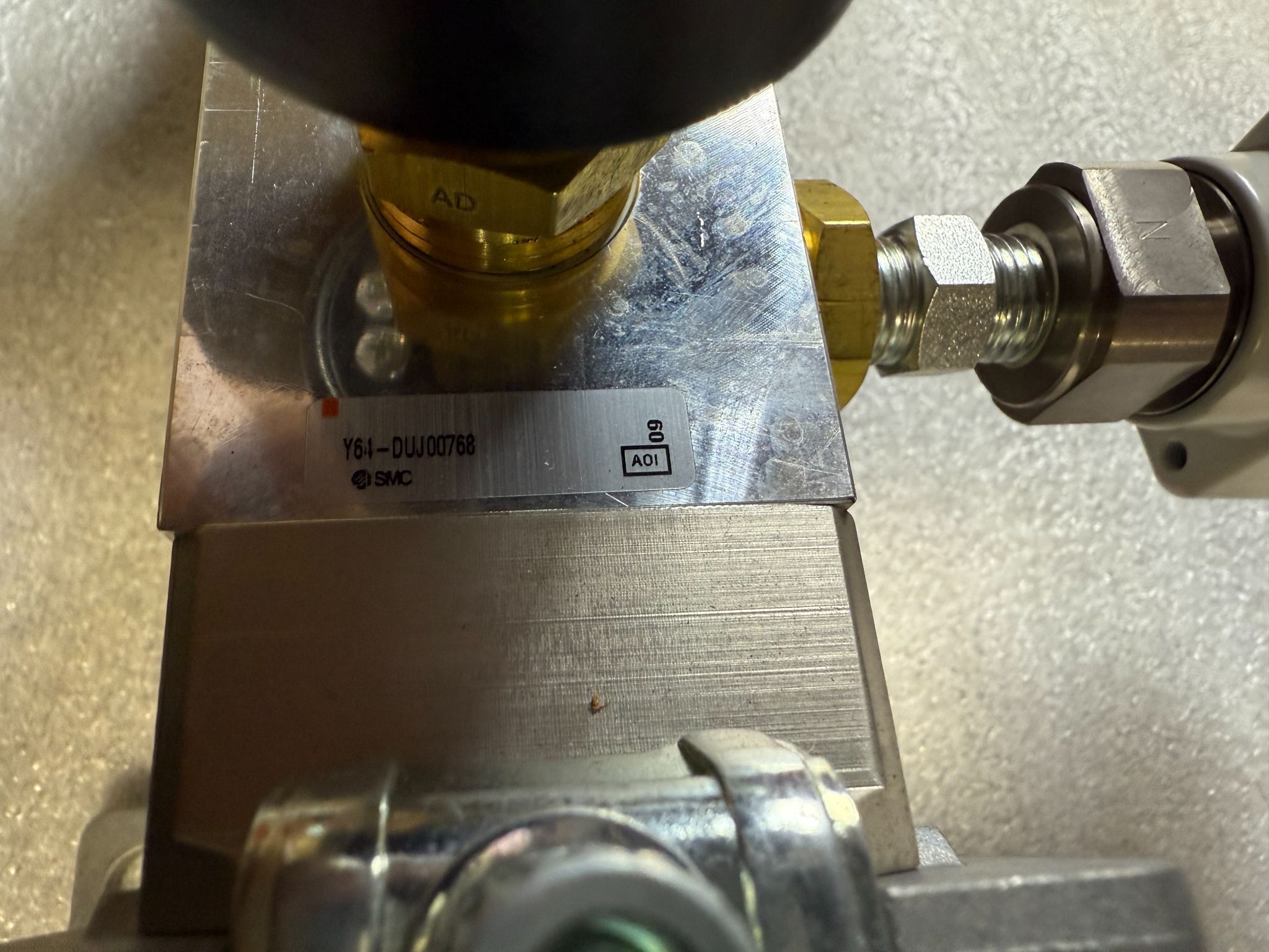 SMC VHS50‑10N‑X30 Pneumatic Safety Shut‑Off Valve Assembly USED 3