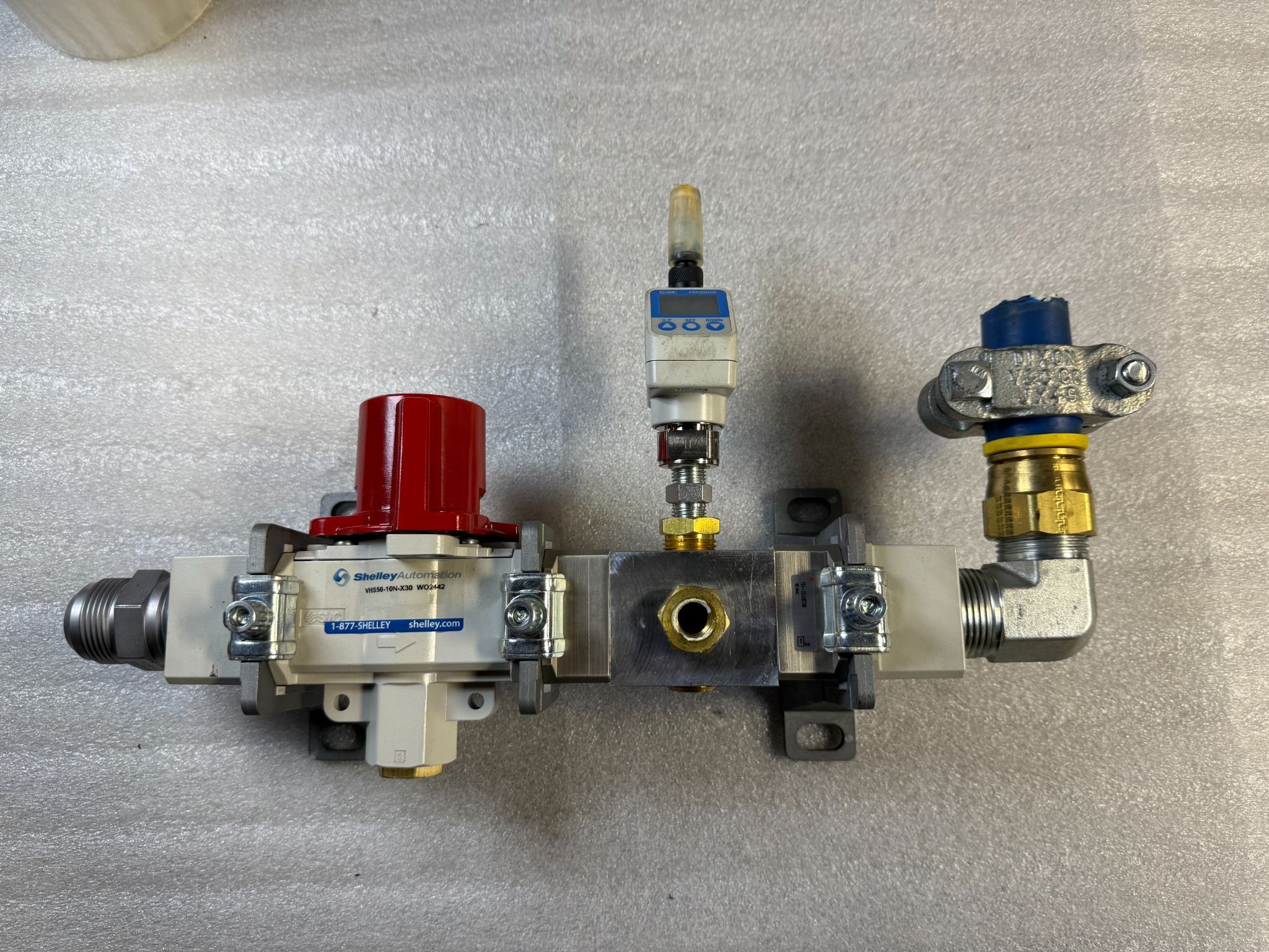 SMC VHS50‑10N‑X30 Pneumatic Safety Shut‑Off Valve Assembly USED 0