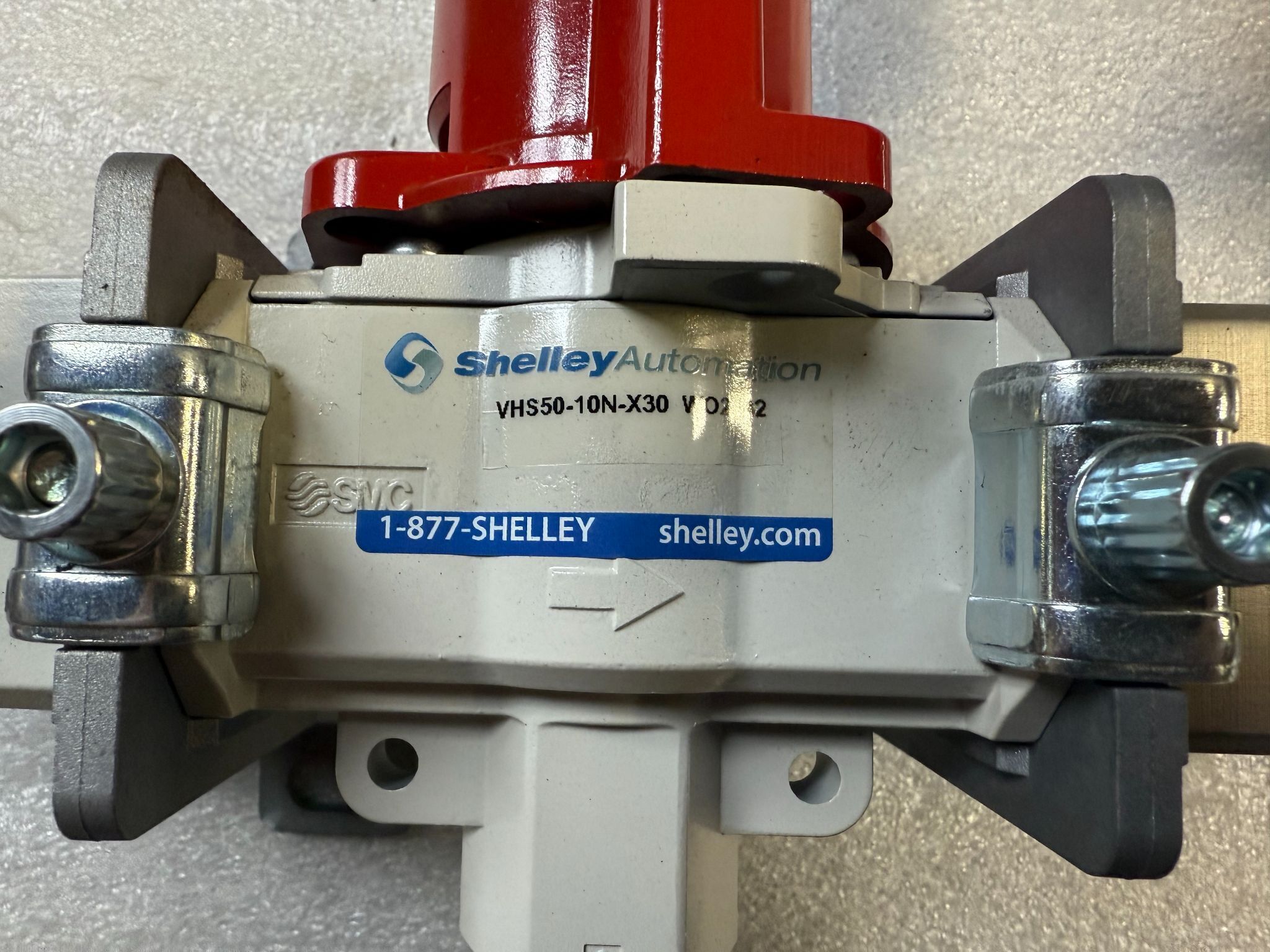 SMC VHS50‑10N‑X30 Pneumatic Safety Shut‑Off Valve Assembly USED 1