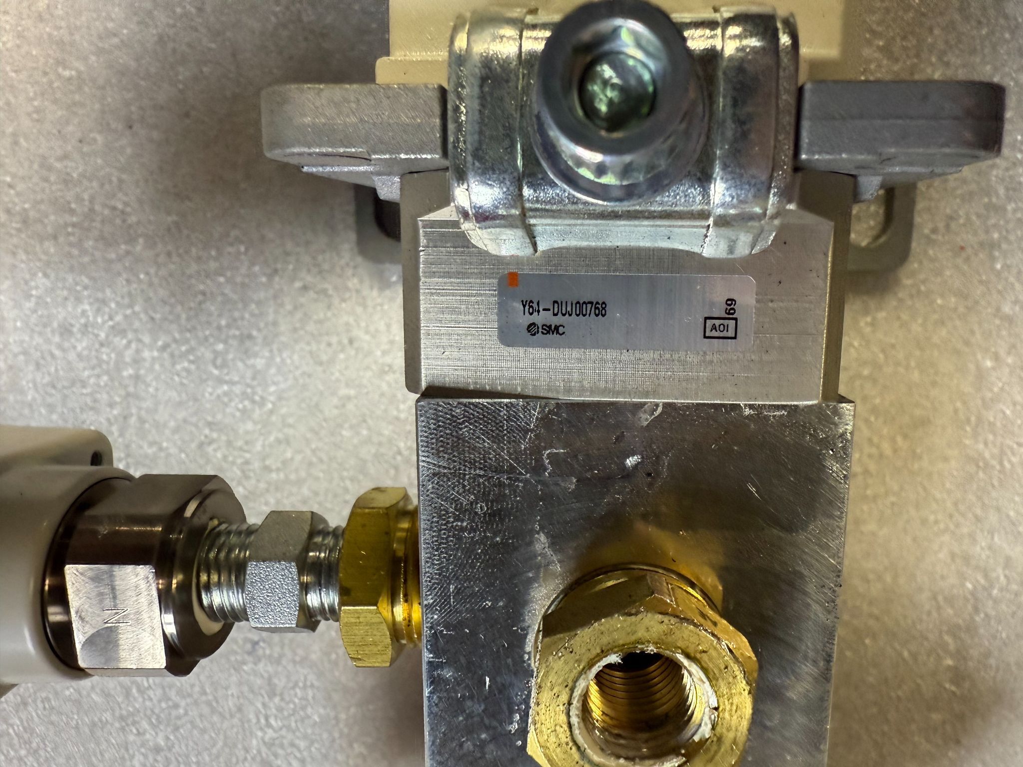 SMC VHS50‑10N‑X30 Pneumatic Safety Shut‑Off Valve Assembly USED 2