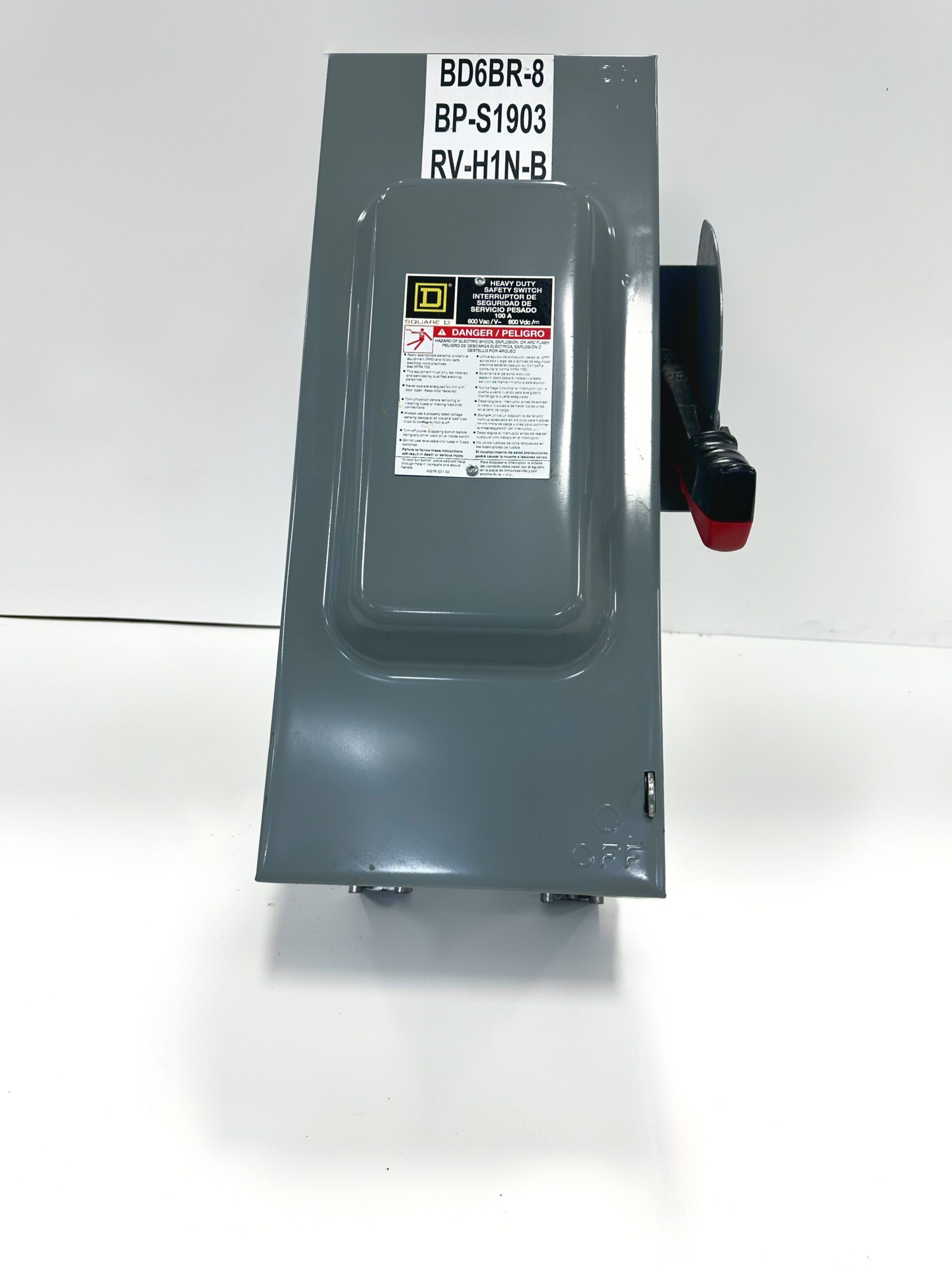 SQUARE D H363 Heavy Duty Fusible Safety Switch USED 0