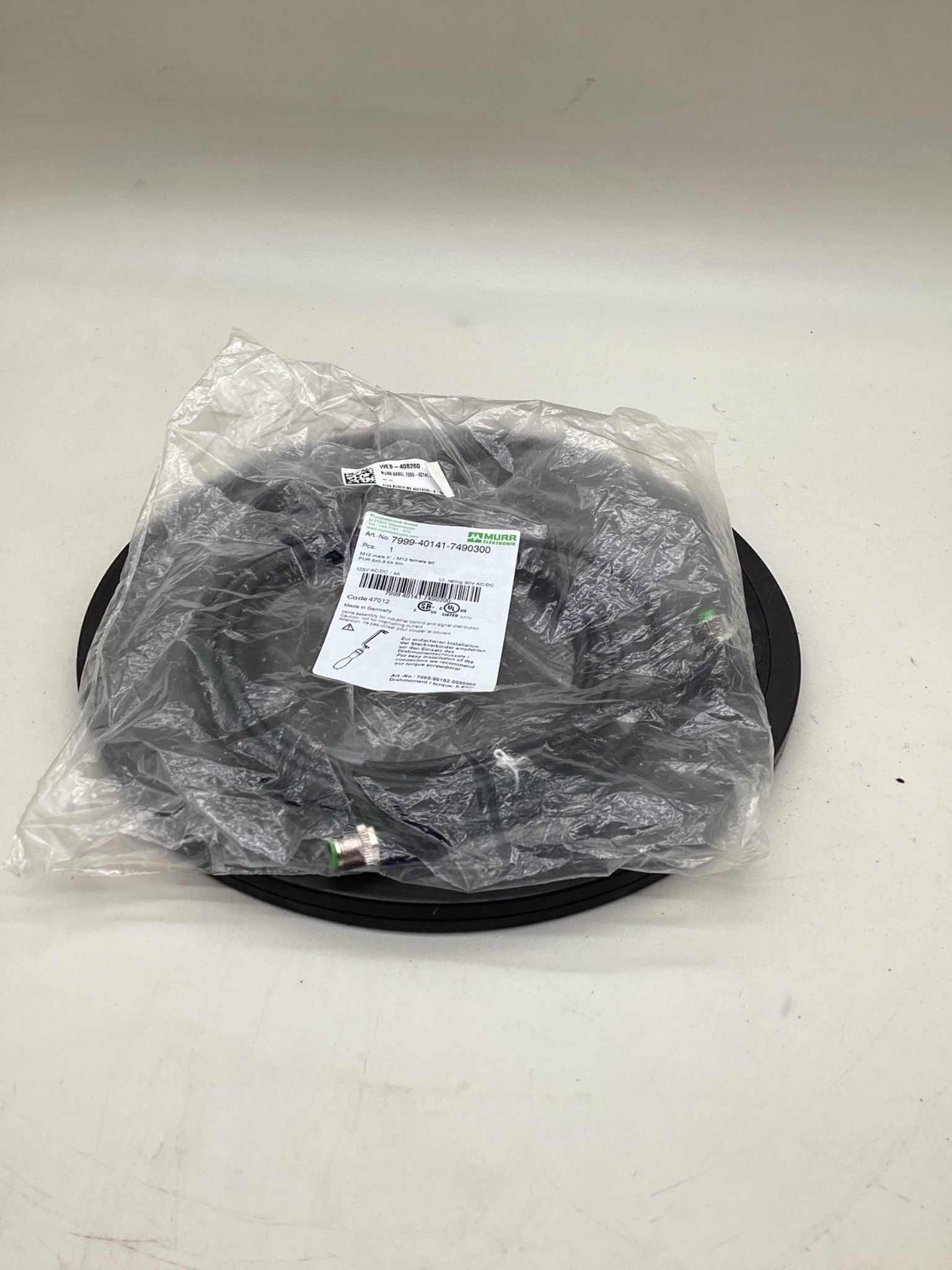 MURR ELEKTRONIK 7000-40341-6340500 M12 LED Cordset 5M NEW 0
