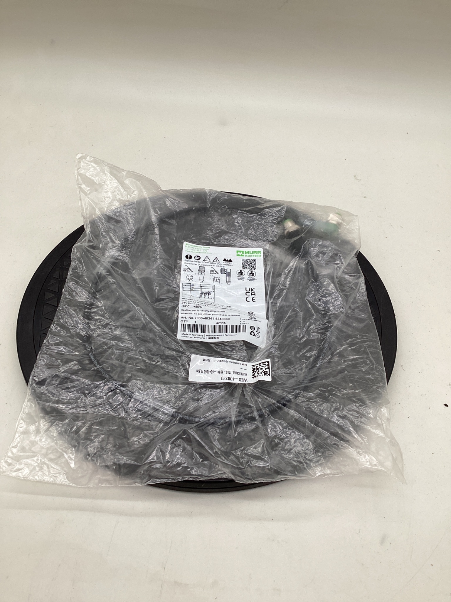 MURR ELEKTRONIK 7000-40341-6340060 M12 LED Cordset 0.6M NEW 0