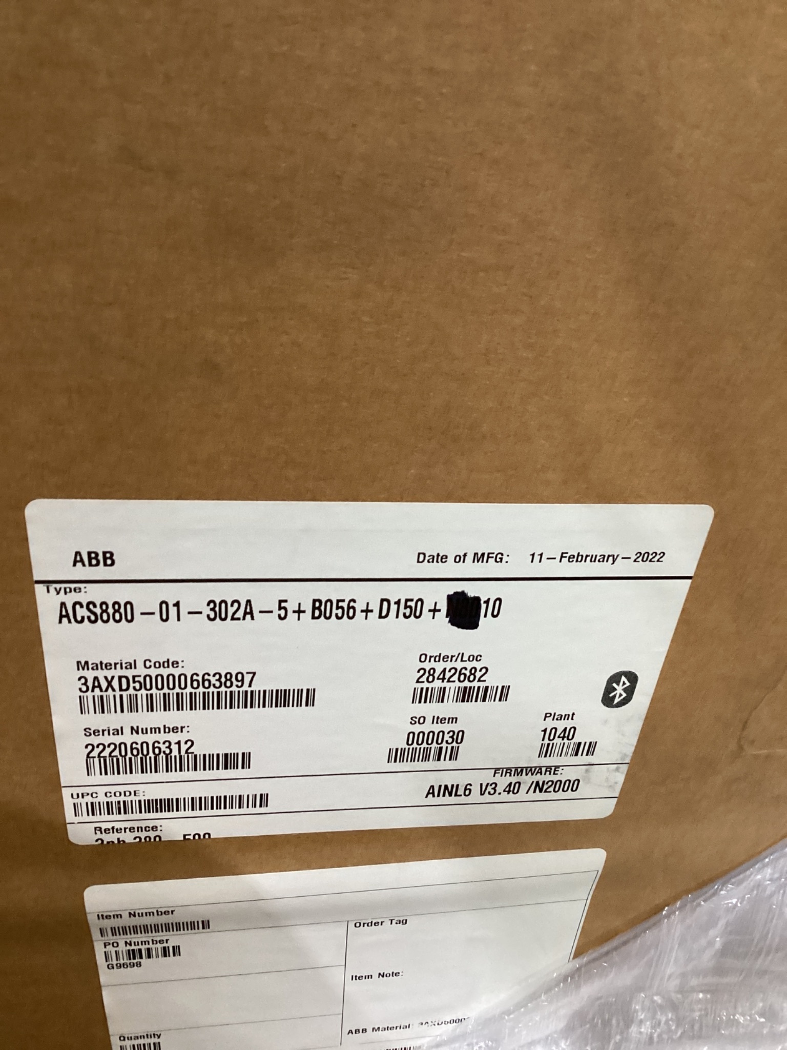 ABB ACS880-01-302A-5+B056+D150 Variable Frequency Drive NEW 2