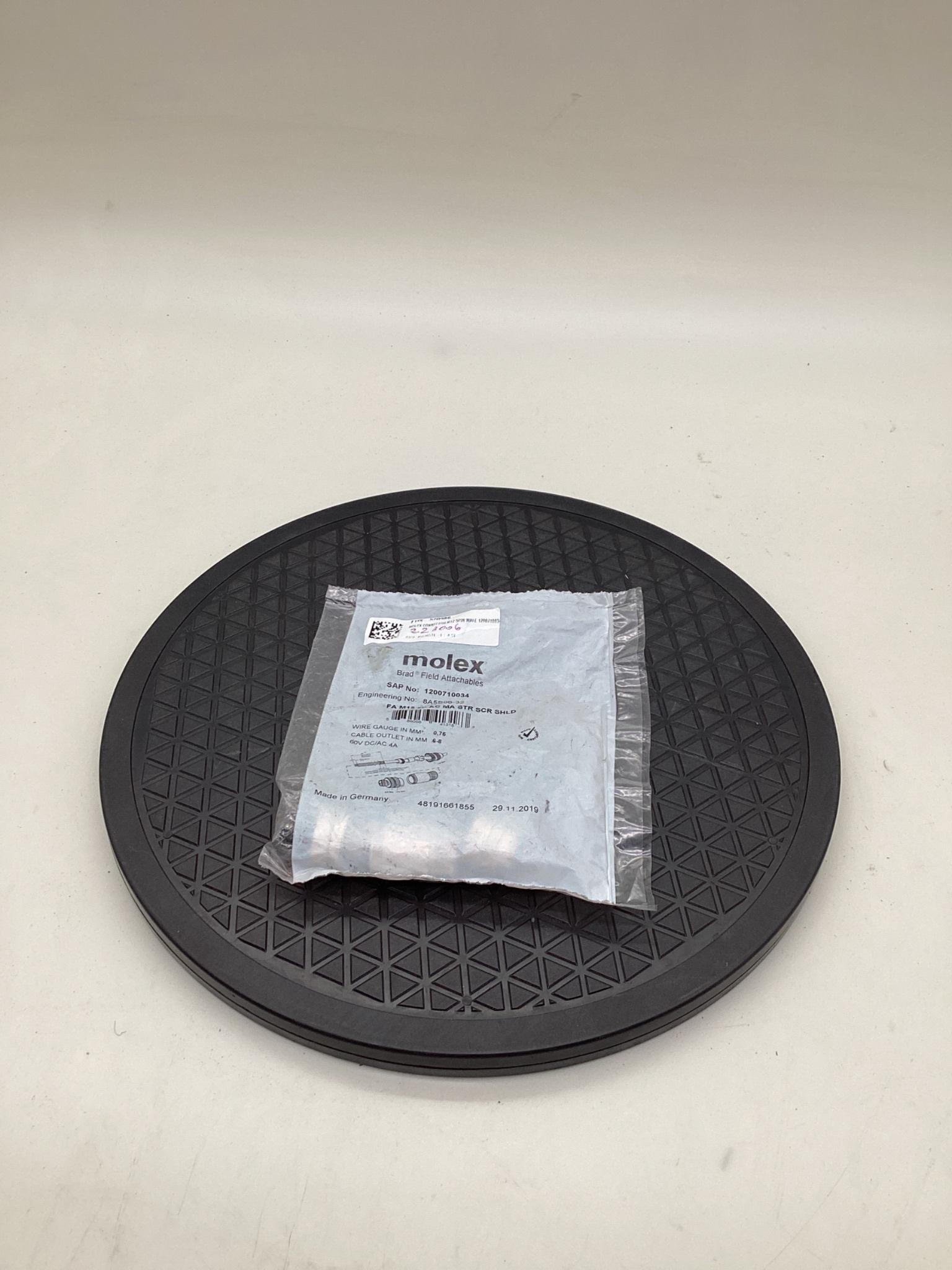 MOLEX 1200710034 Brad Field Attachable M12 Connector 5-Pole Male NEW 0