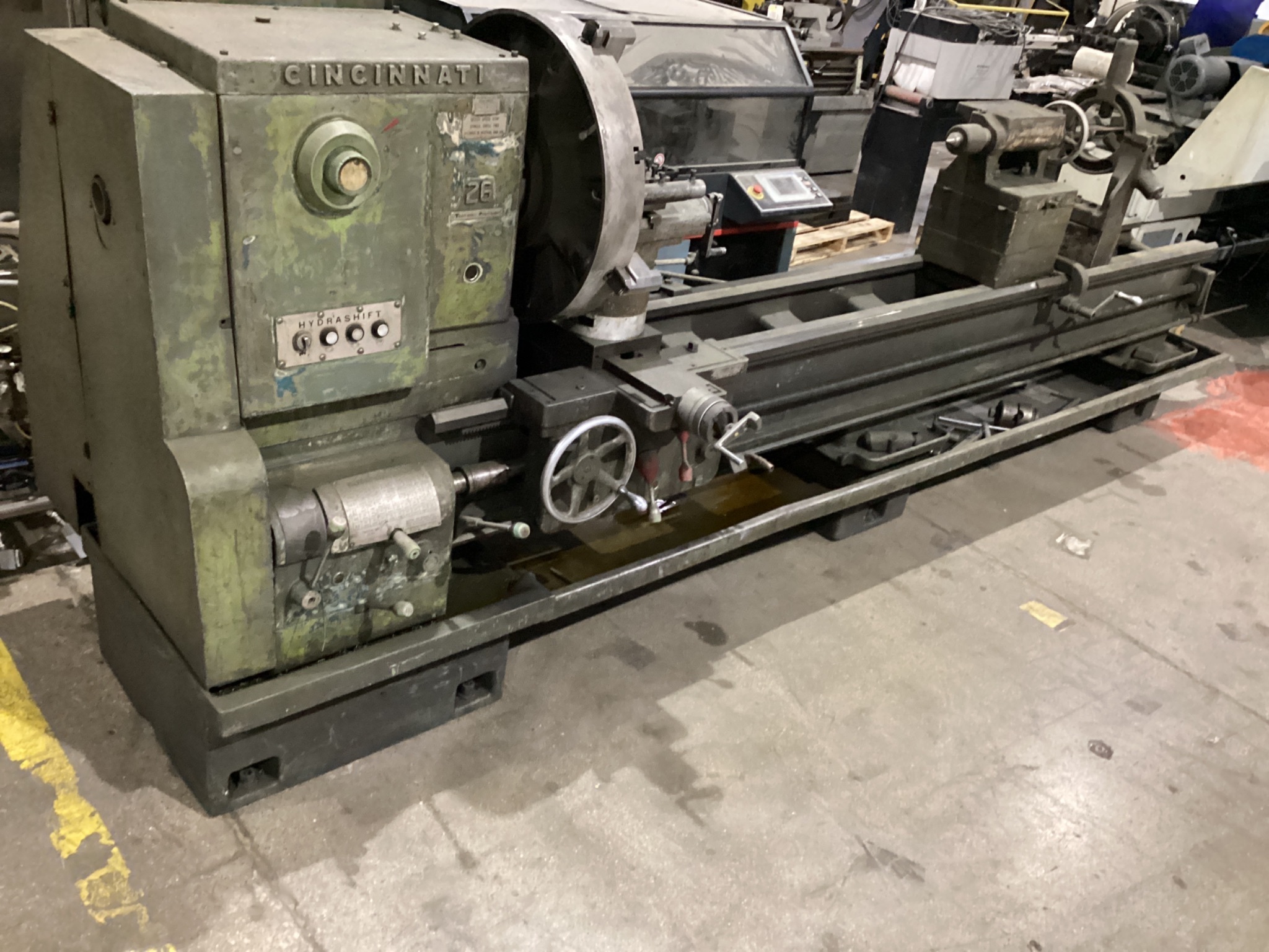 CINCINNATI 26" x 120" Hydrashift Engine Lathe USED 0