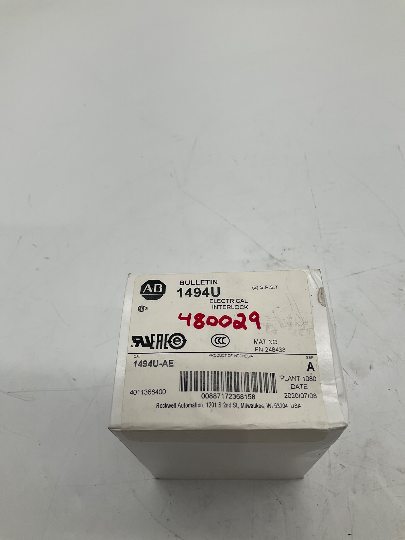 ALLEN-BRADLEY 1494U-AE Electrical Interlock NEW 1