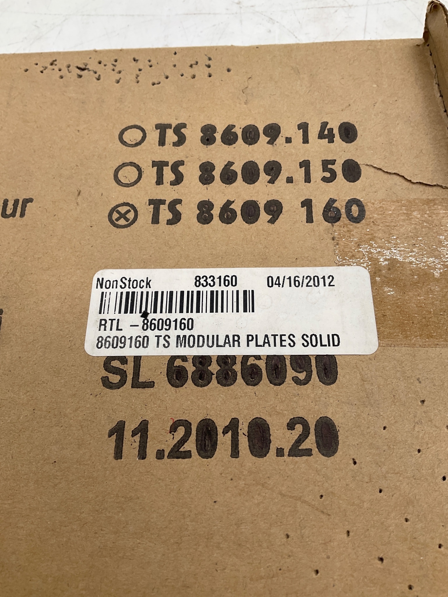 RITTAL 8609160 TS Modular Connector Plate Solid NEW 1