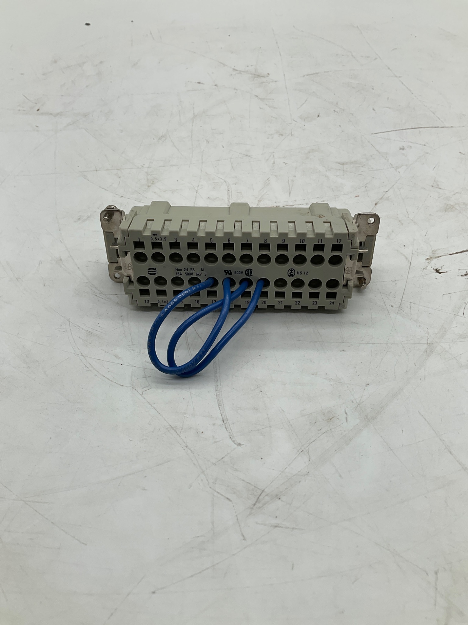 HARTING HAN 24 ES-M Male Connector Insert USED 0