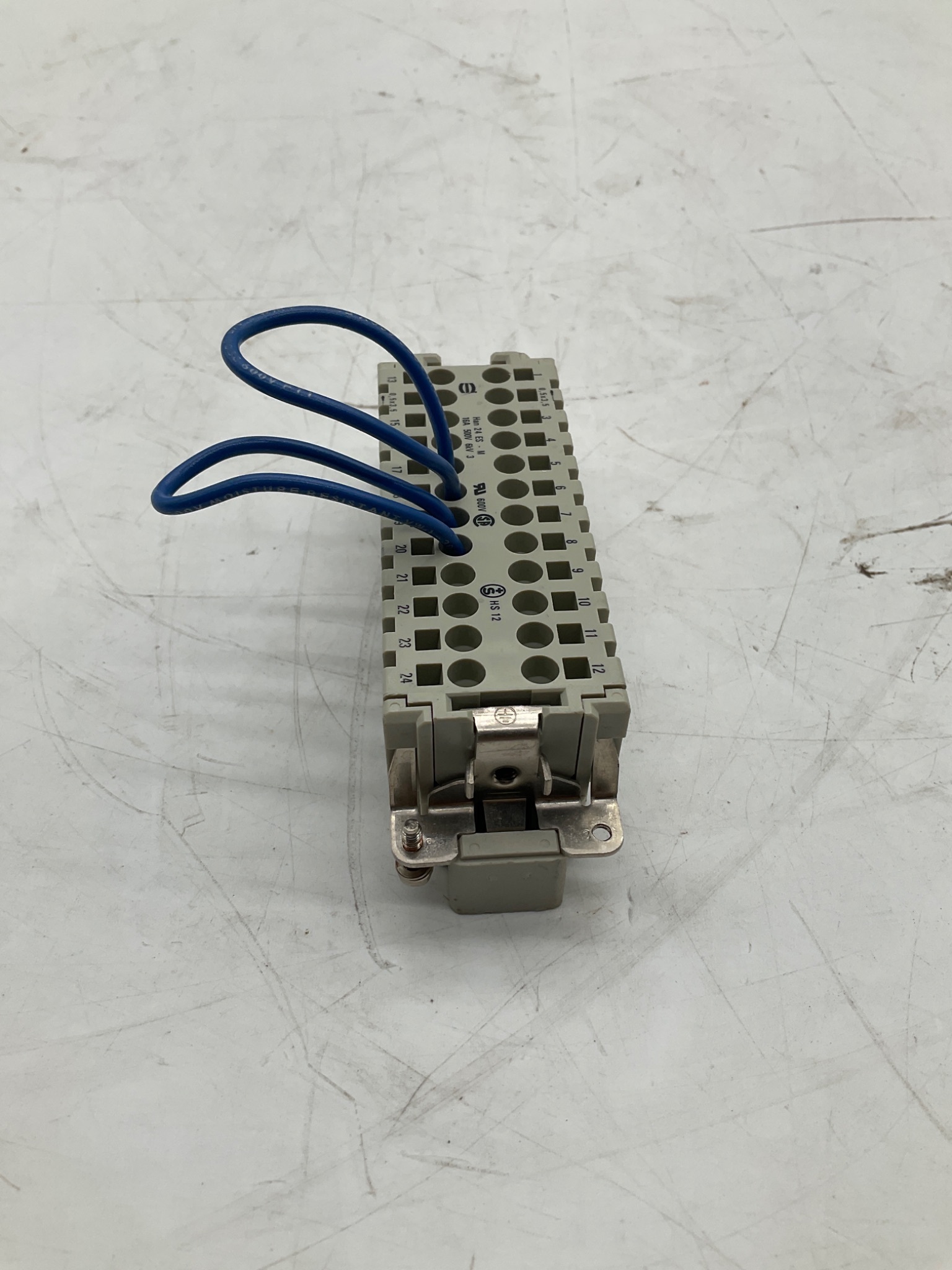 HARTING HAN 24 ES-M Male Connector Insert USED 2
