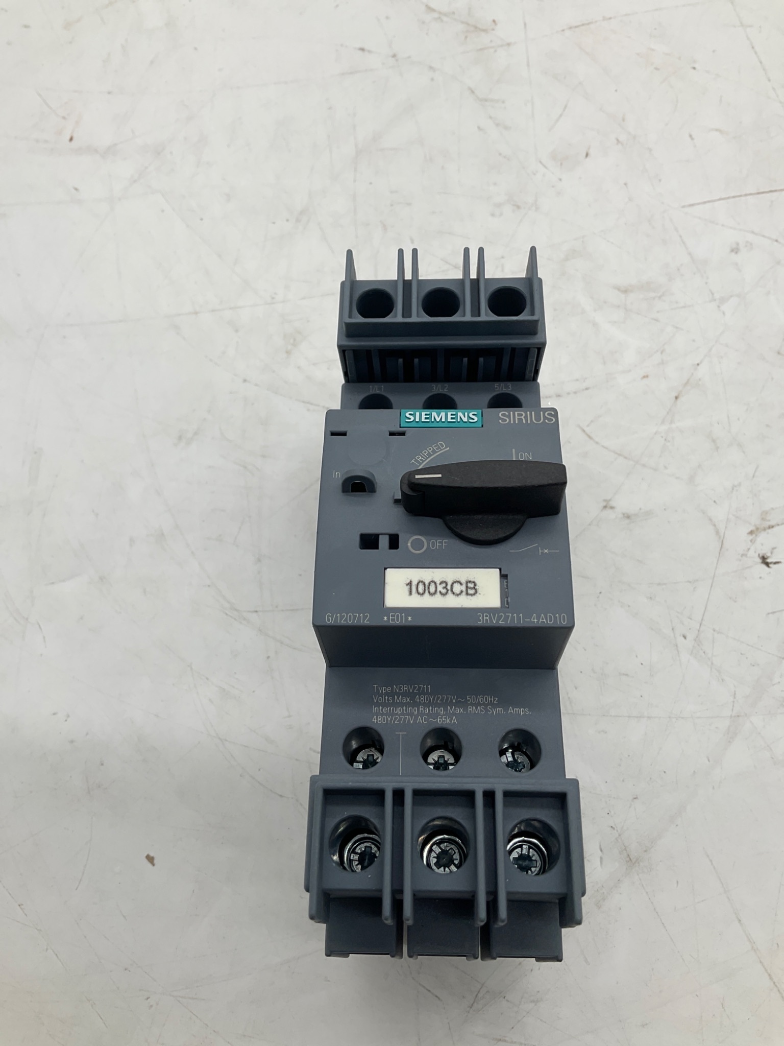 SIEMENS 3RV2711-4AD10 SIRIUS Circuit Breaker Size S00 3-Pole USED 2