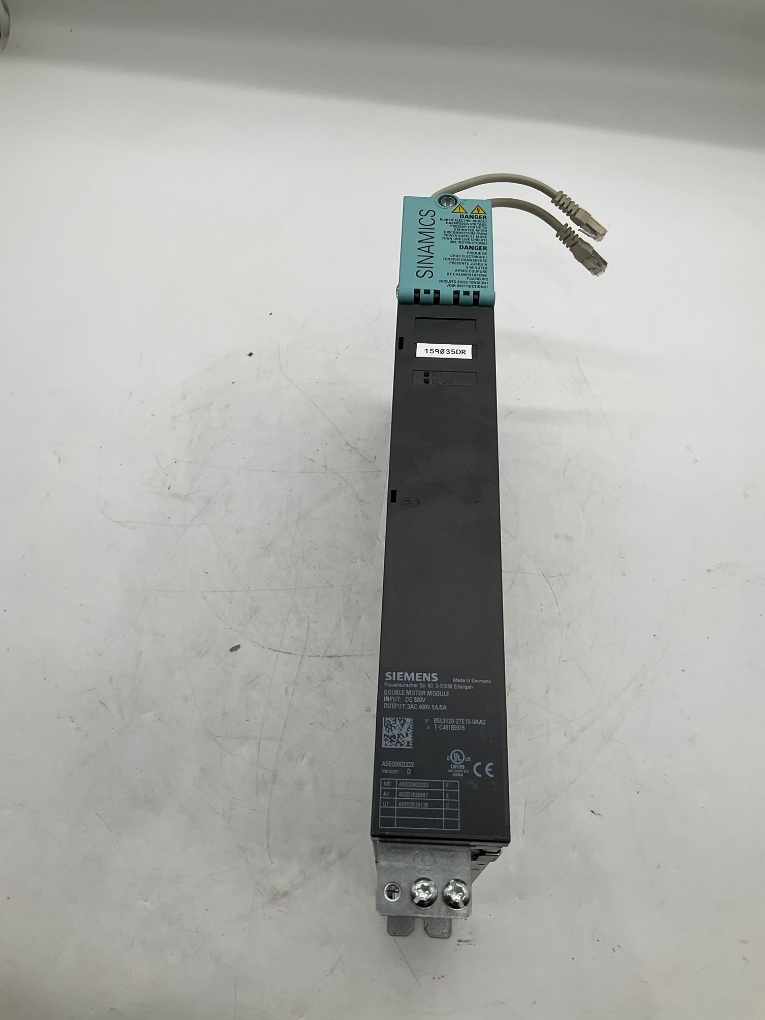 SIEMENS 6SL3120-2TE15-0AA3 SINAMICS Double Motor Module USED 0