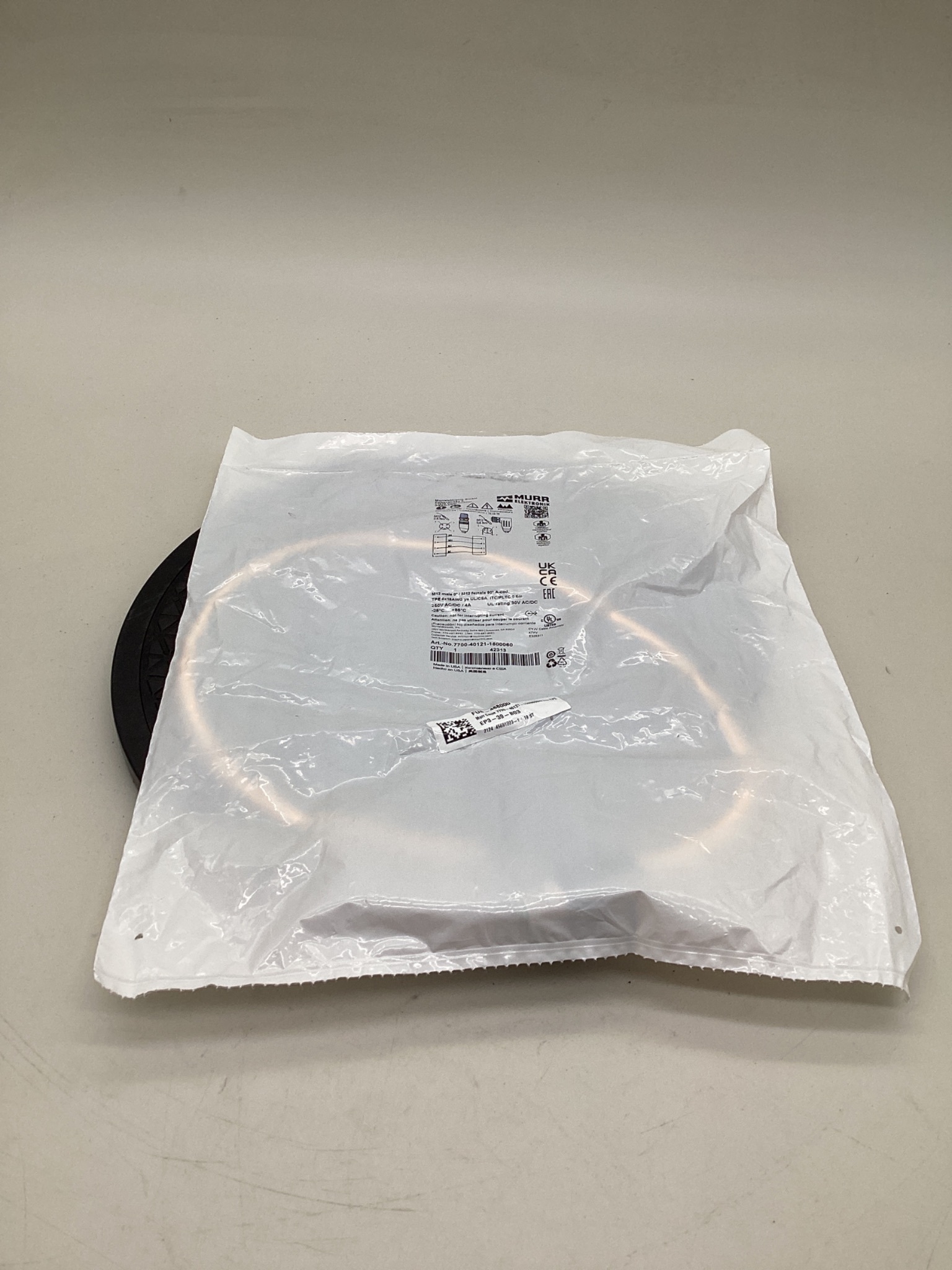 MURR ELEKTRONIK 7700-40121-1500060 M12 Male to M12 Female Cordset 0.6M NEW 0