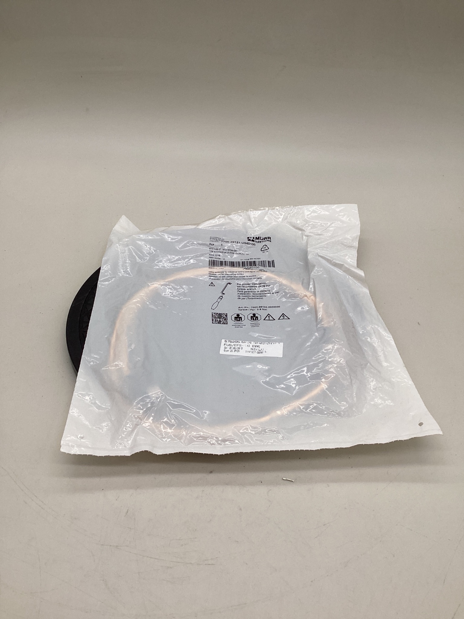 MURR ELEKTRONIK 7700-40121-U040100 M12 Male to M12 Female Cordset 1M NEW 0