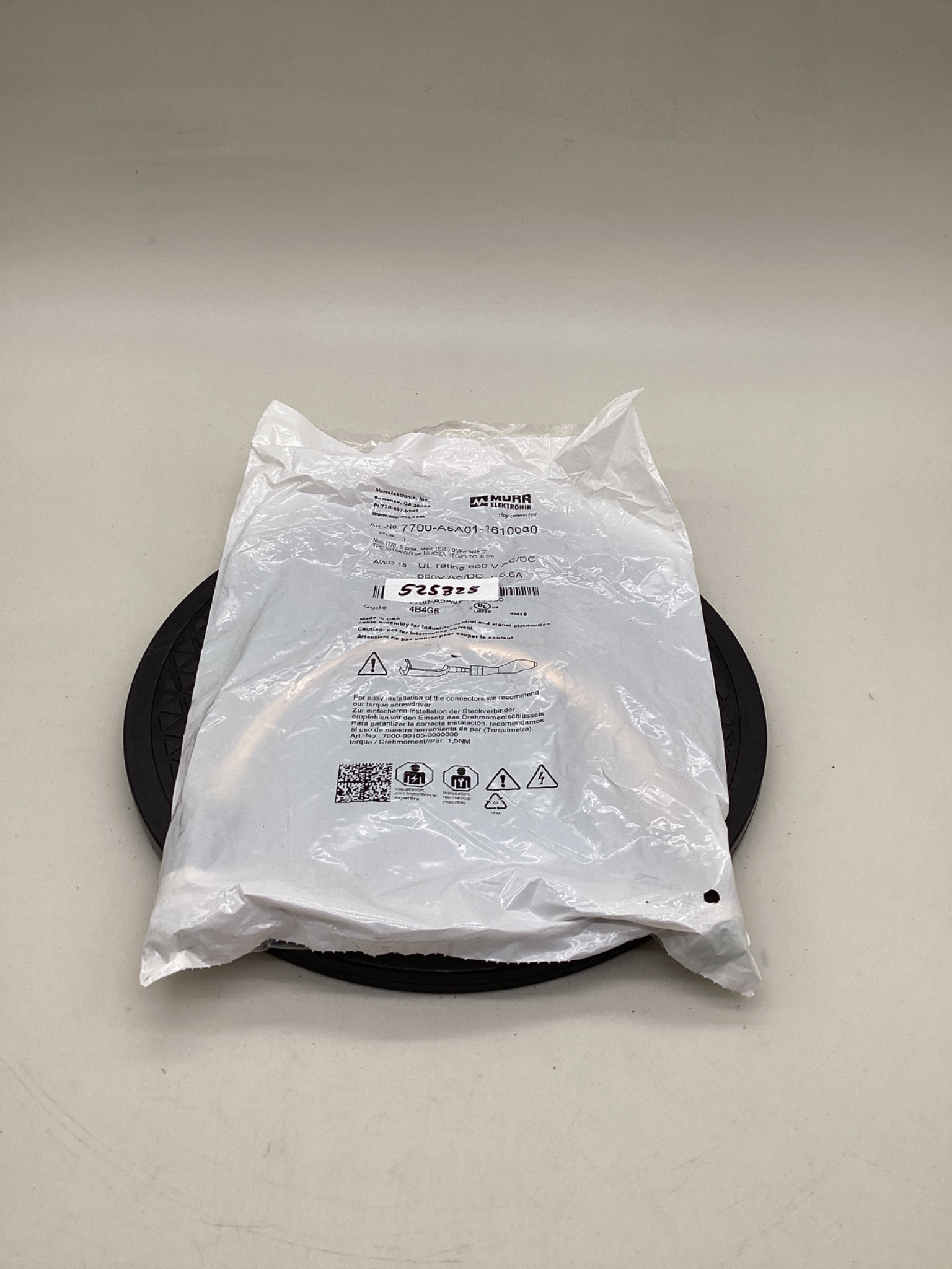 MURR ELEKTRONIK 7700-A5A01-1610030 Mini (7/8) 5-Pole Cordset 0.3M NEW 0