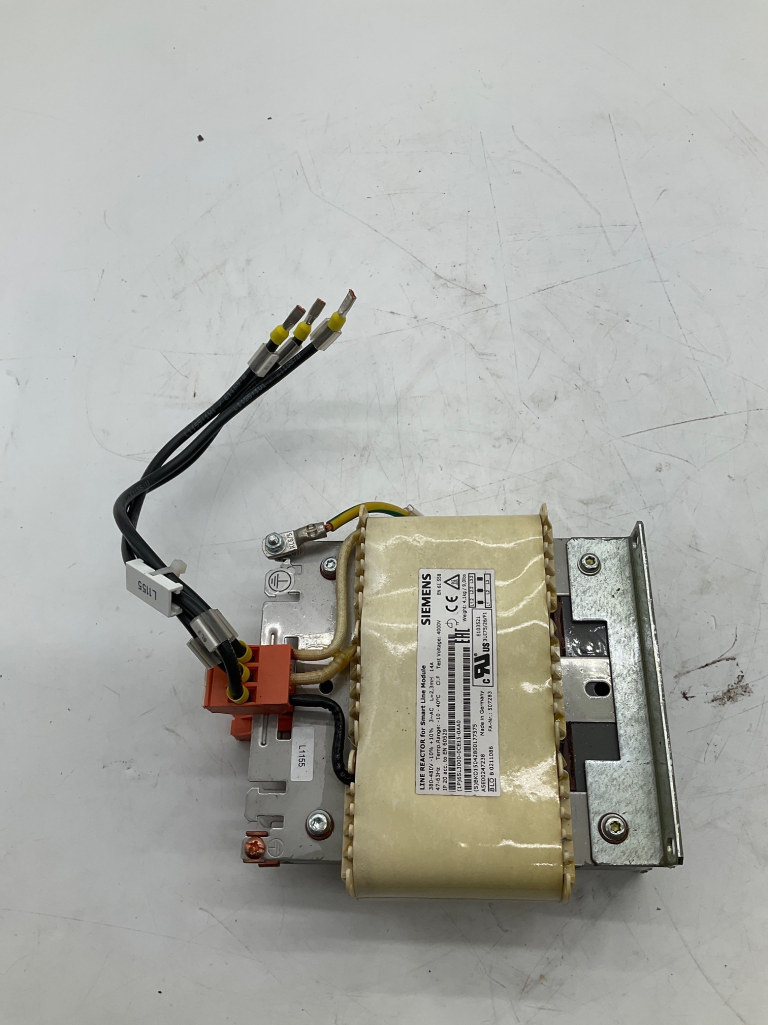 SIEMENS 6SL3000-0CE15-0AA0 Line Reactor For Smart Line Module 14A USED 3