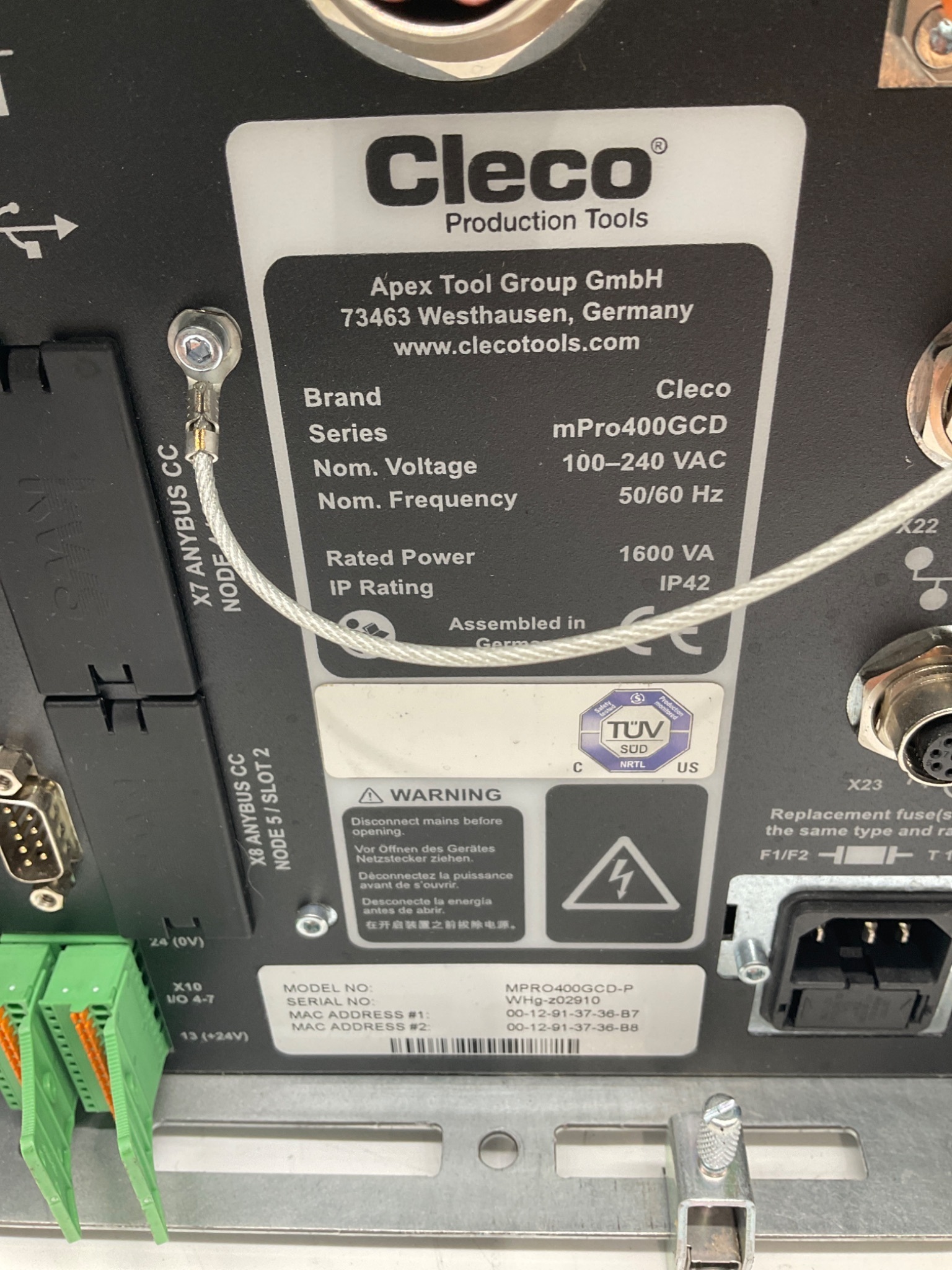 Cleco 17BPYPB050L LiveWire Cordless Nutrunner System with mPro400GCD-P USED 6