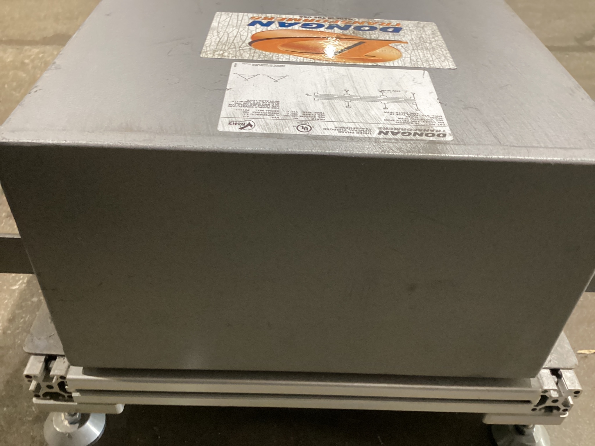 DONGAN 76-0209SH 480V Delta To 240V Delta 9 KVA Transformer USED 4