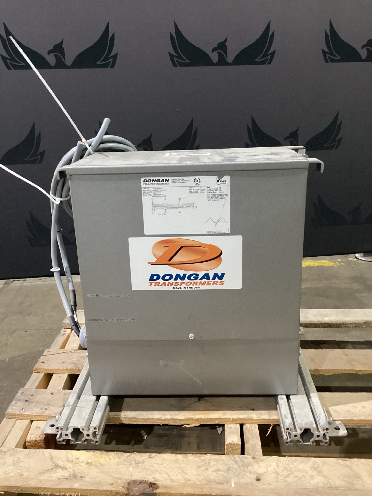 DONGAN 76-0209SH Three Phase General Purpose Transformer 9 KVA USED 0