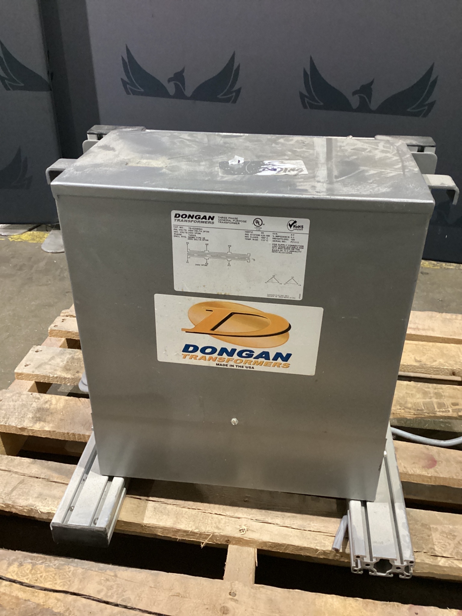 DONGAN 76-0209SH 9 KVA Delta-Delta Power Transformer NEMA 3R USED 0