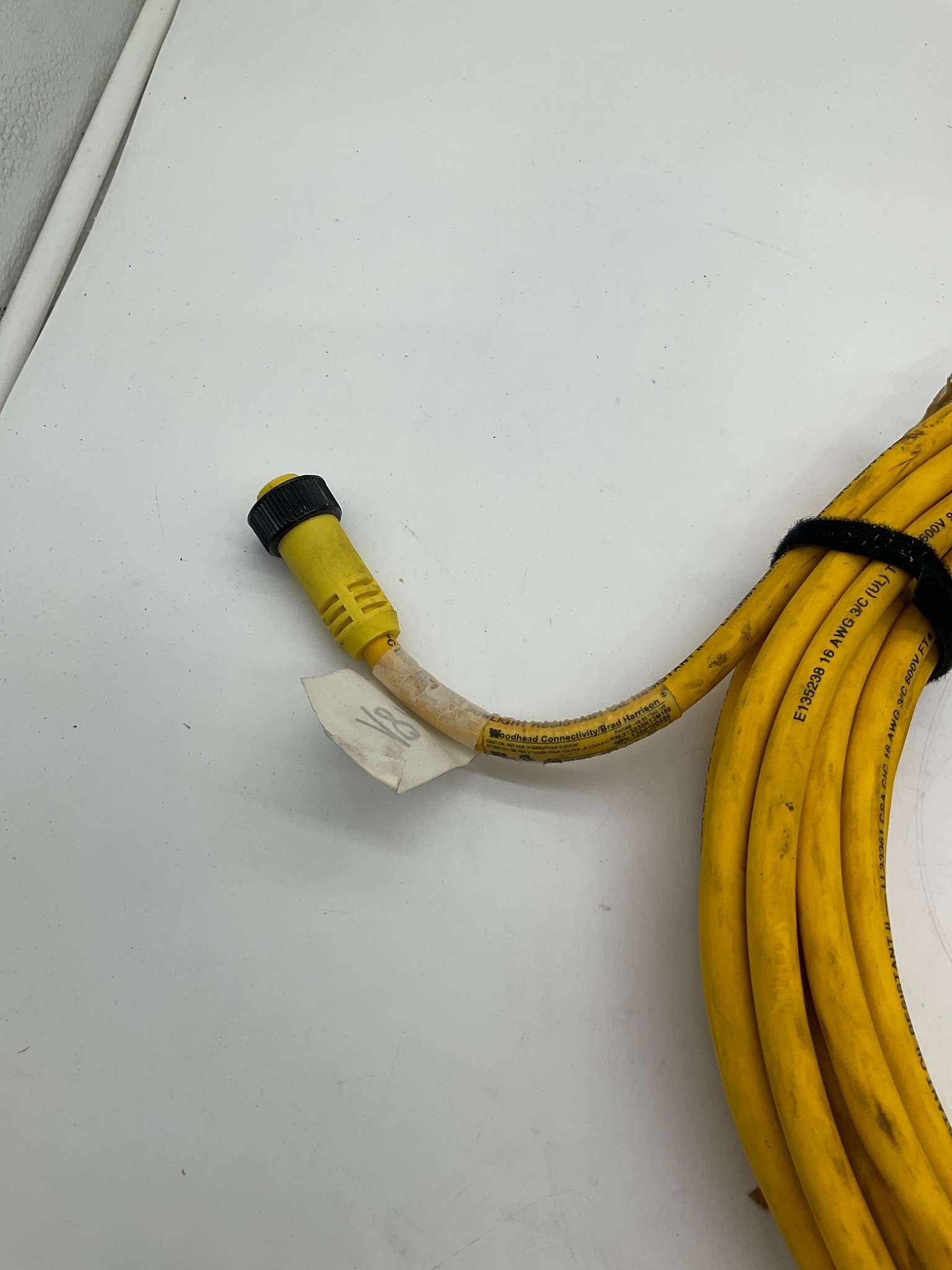BRAD CONNECTIVITY 113030K13M180 Mini-Change 3-Pole Male/Female Cordset 18M USED 2