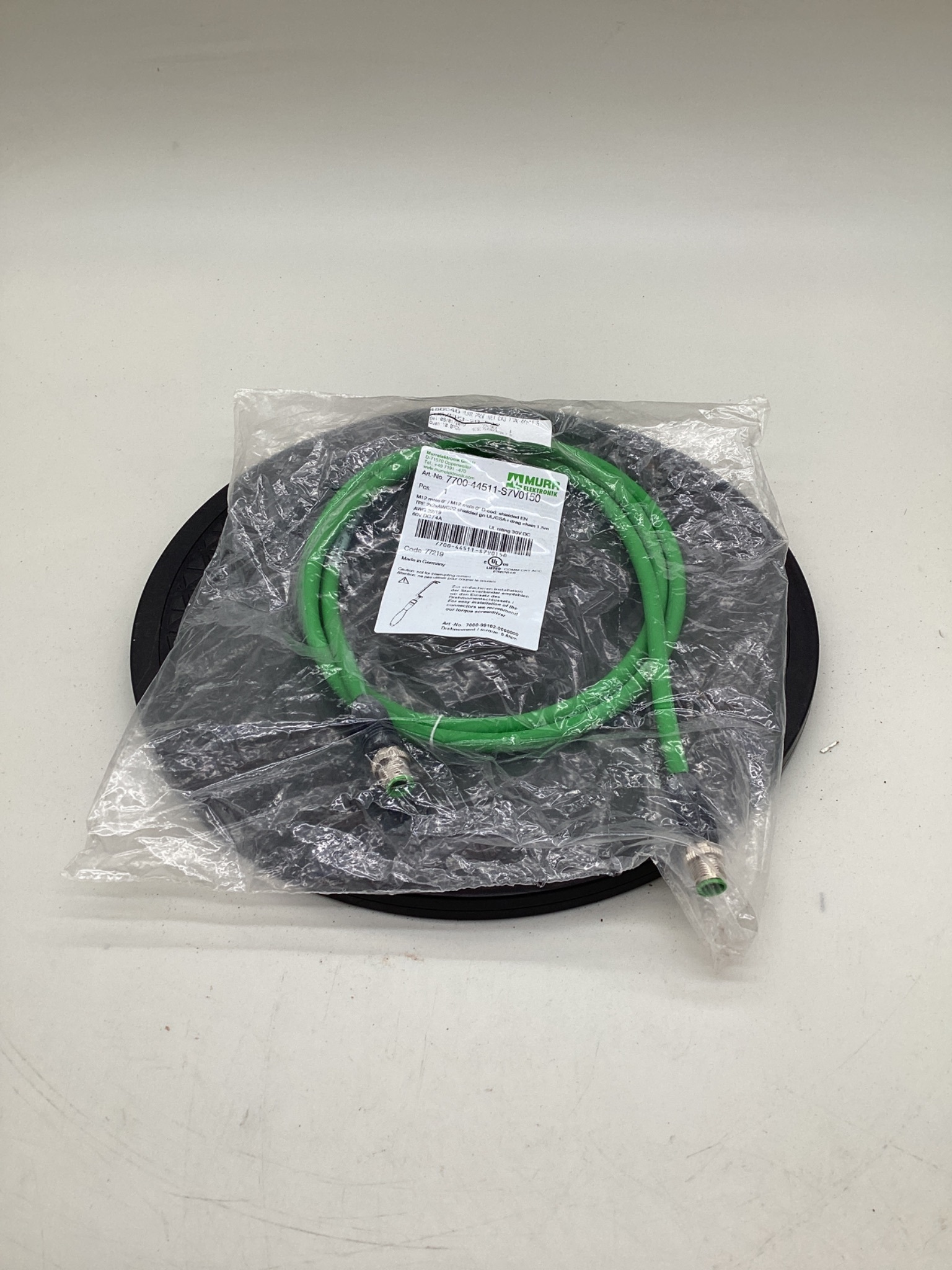 MURR ELEKTRONIK 7700-44511-S7V0150 M12 D-Coded Ethernet Cordset 1.5M NEW 0