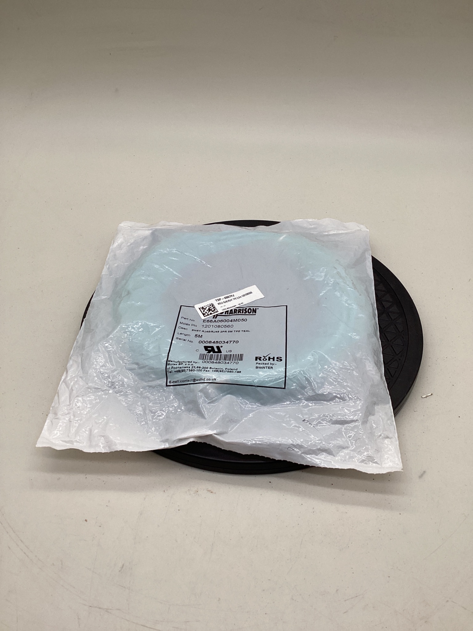 BRAD HARRISON E66A06004M050 Industrial Ethernet RJ45 Cordset 5M NEW 0