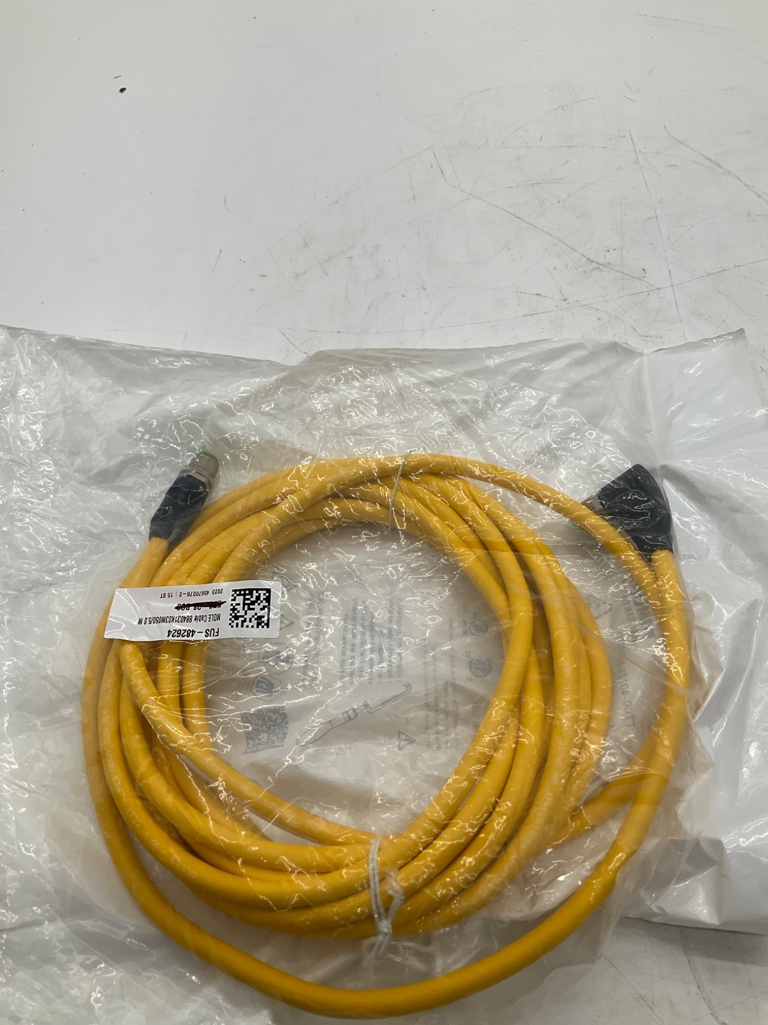 MURR ELEKTRONIK 7700-40121-1500500 M12 A-Coded Male to Female 90° Cordset 5M NEW 2