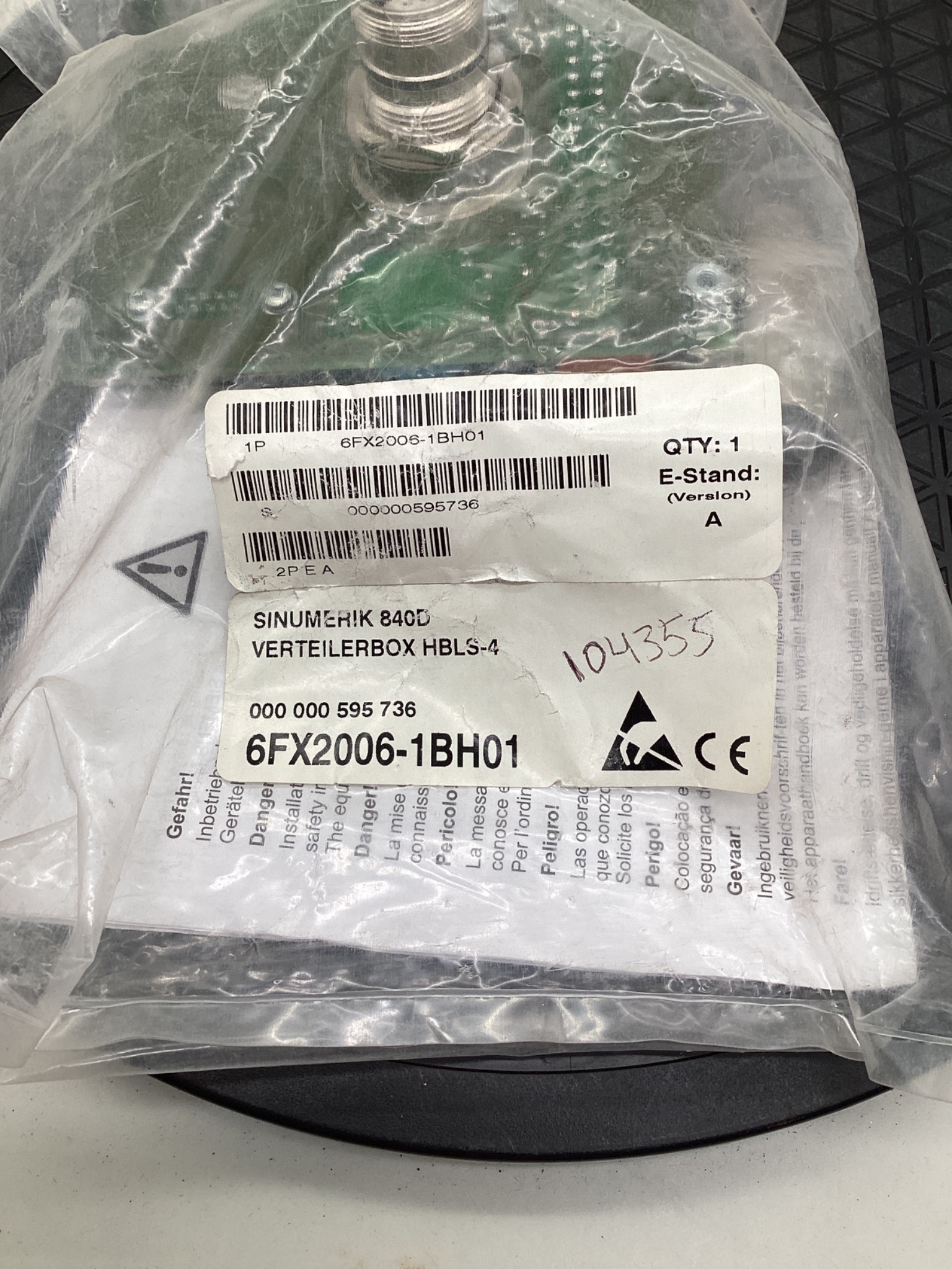 SIEMENS 6FX2006-1BH01 SINUMERIK 840D HBLS-4 Distributor Box NEW 1