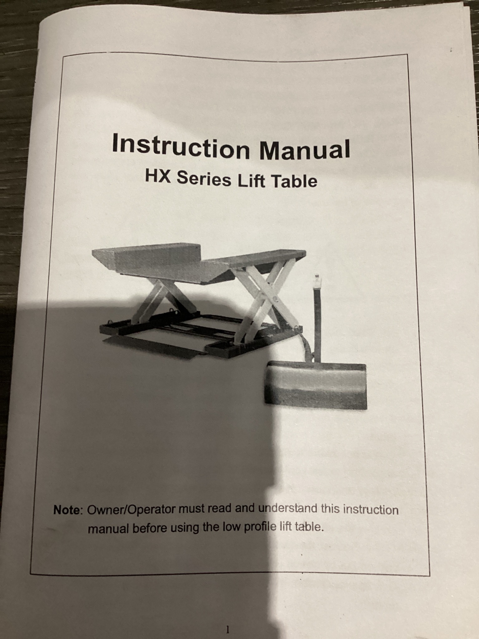 WUXI LIFORD HX1000 Electric Lift Table 1000kg Capacity NEW 5