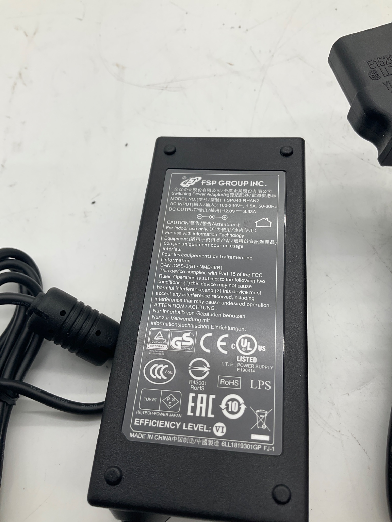 FSP Group FSP040-RHAN2 12V 40W AC Adapter Power Supply USED 2
