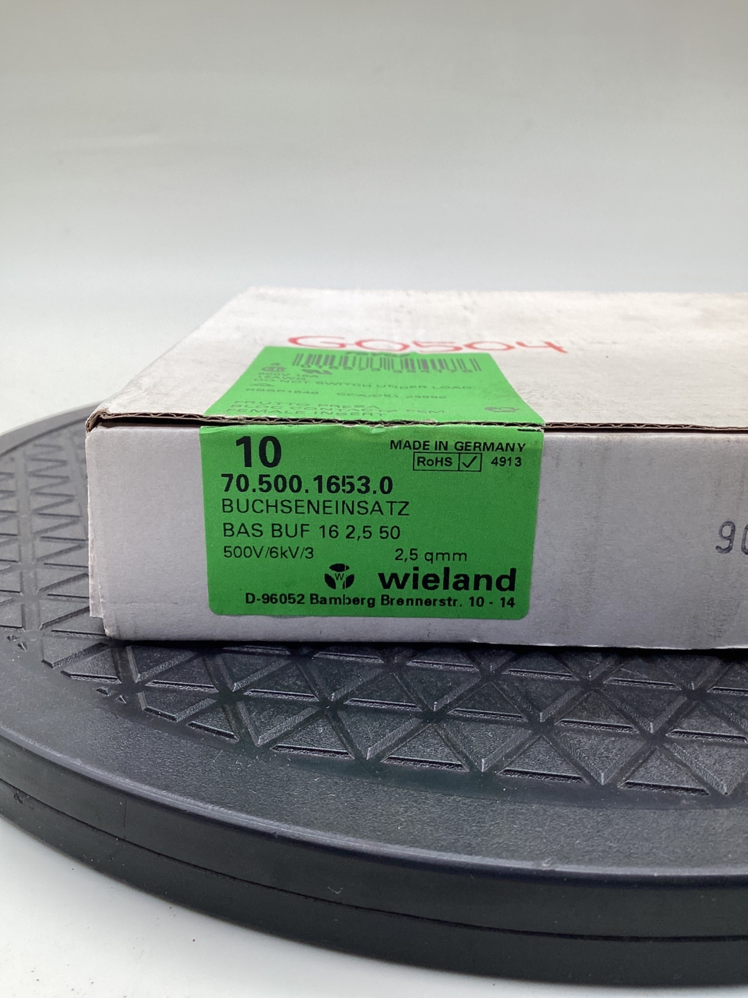 Wieland 70.500.1653.0 BAS BUF 16 2.5/50 Female Insert Connector (LOT OF 10) NEW 1