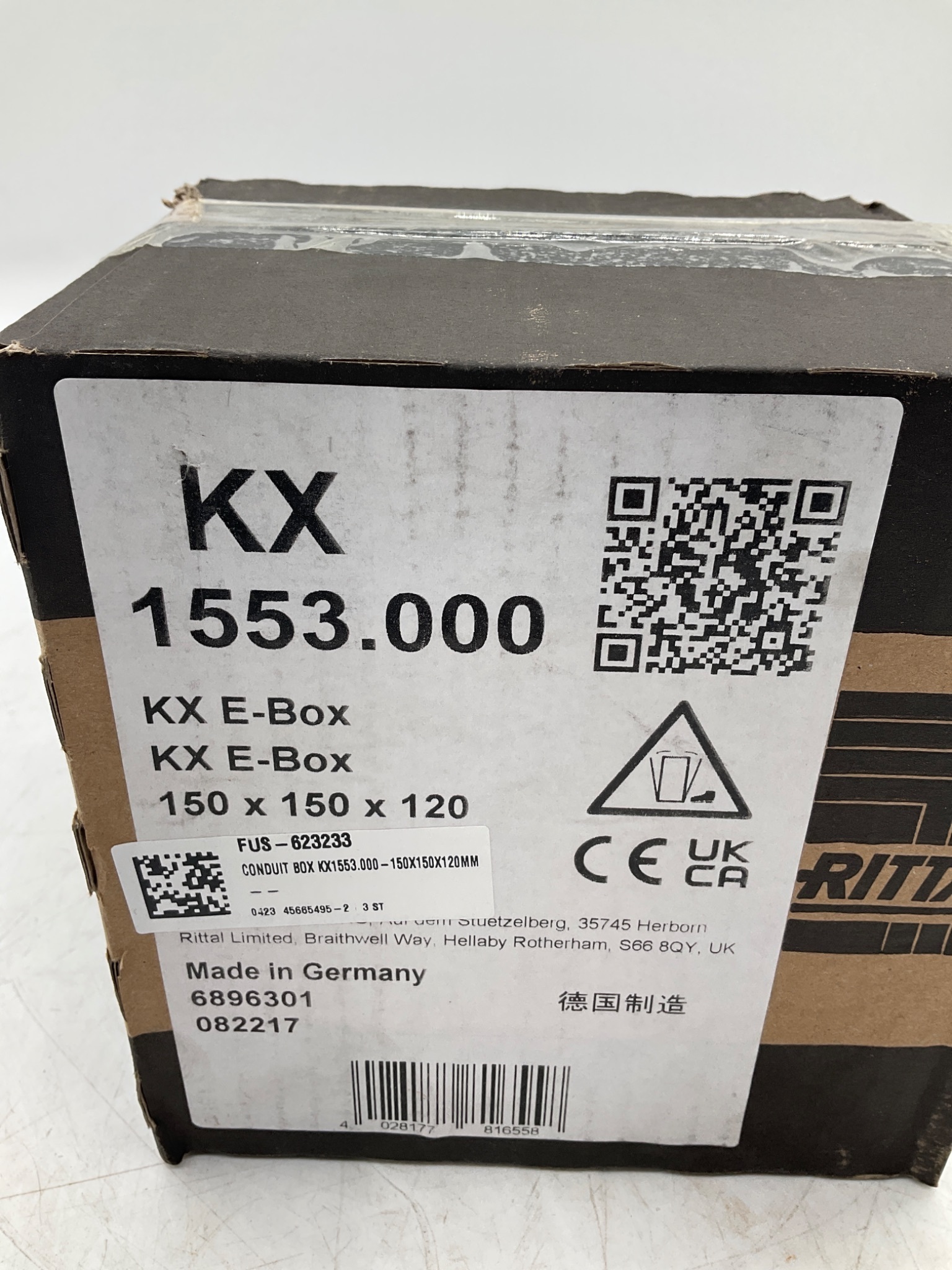 Rittal KX 1553.000 Mild Steel Enclosure 150 x 150 x 120 mm NEW 1
