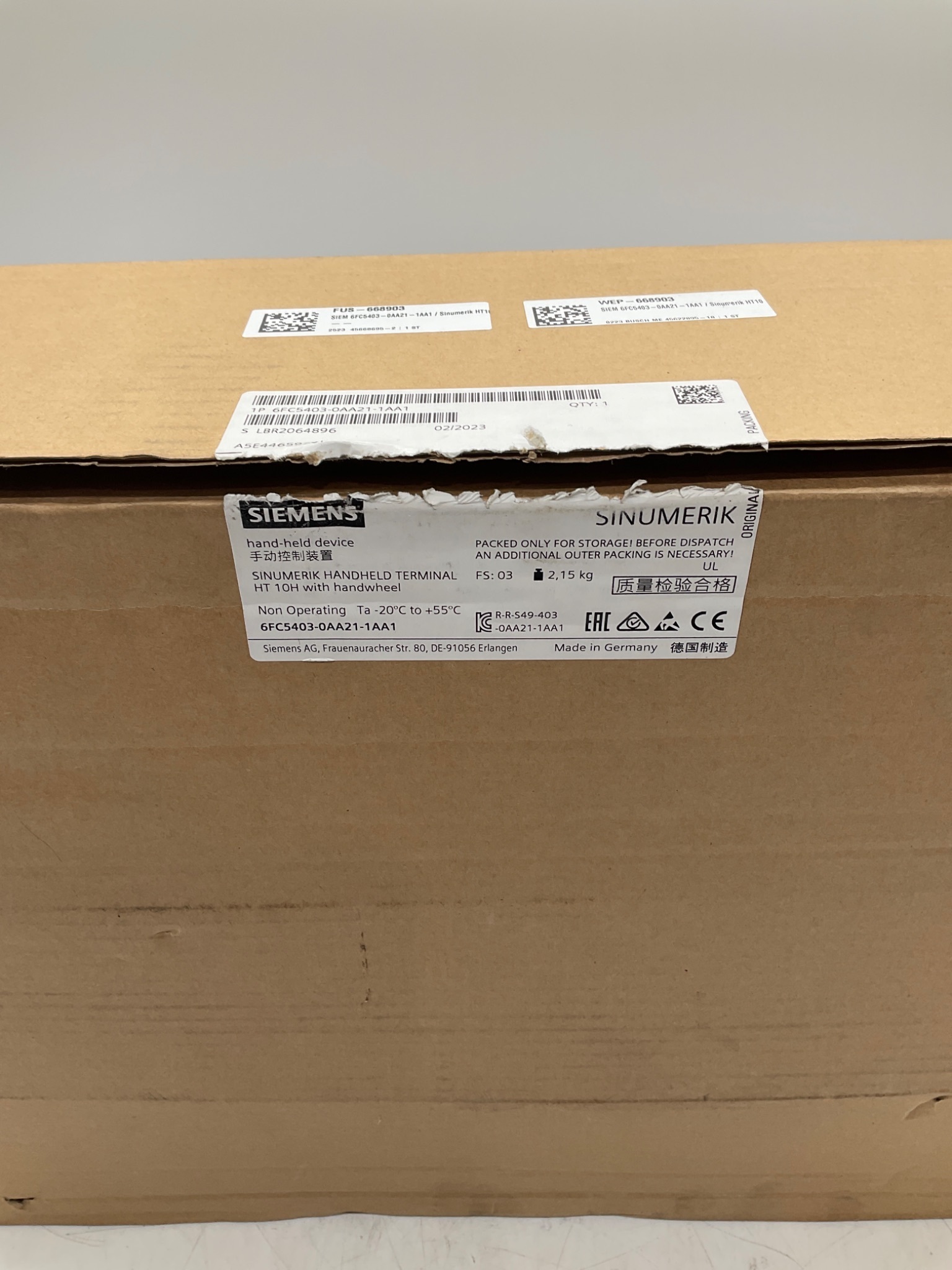 Siemens 6FC5403-0AA21-1AA1 SINUMERIK HT10 Handheld Terminal NEW 3