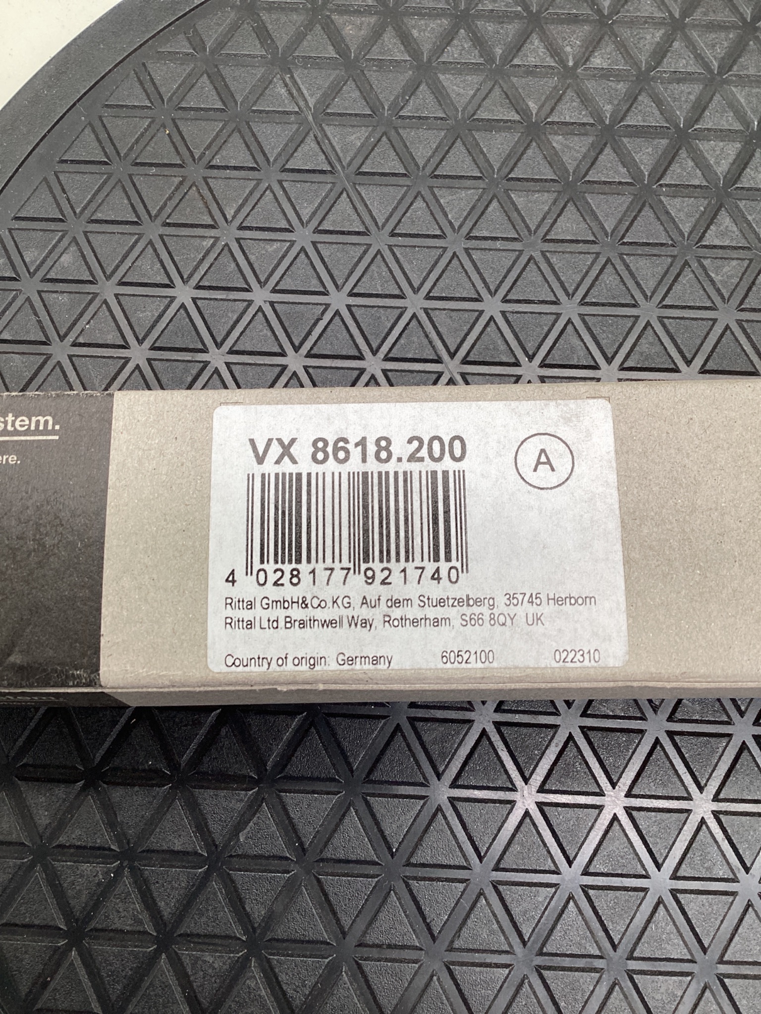 Rittal VX 8618.200 Comfort Handle RAL 9005 NEW 1