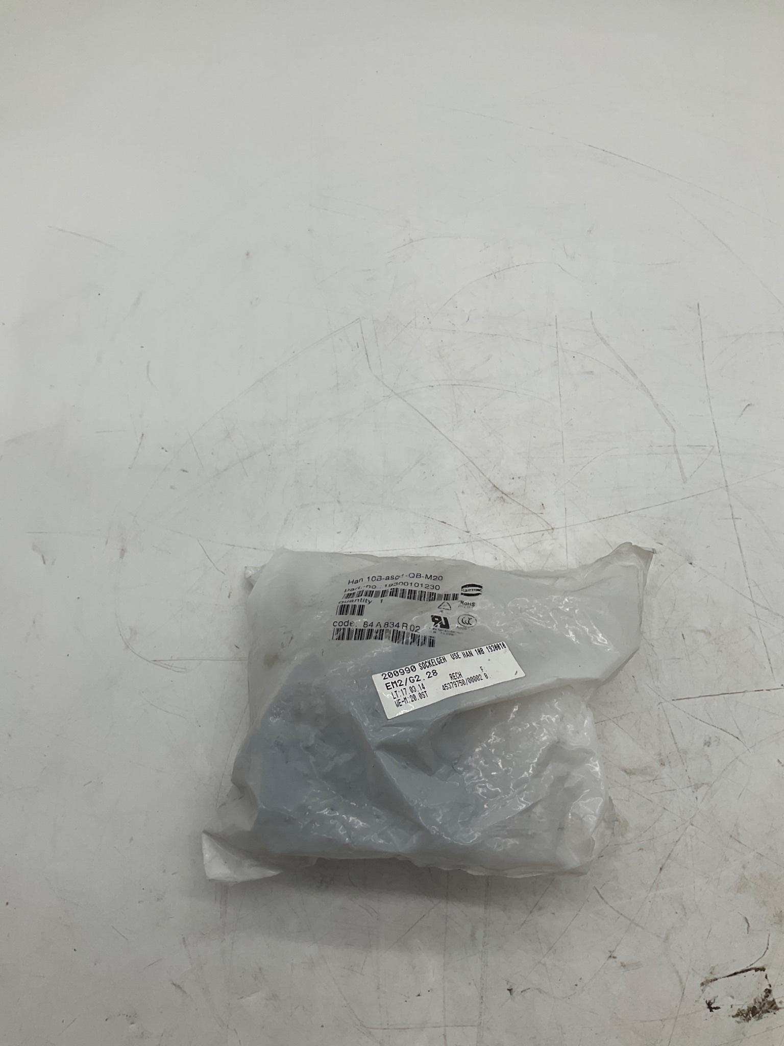 Harting Han 10B-ASG1-QB-M20 19300101230 Surface Mount Housing NEW 2