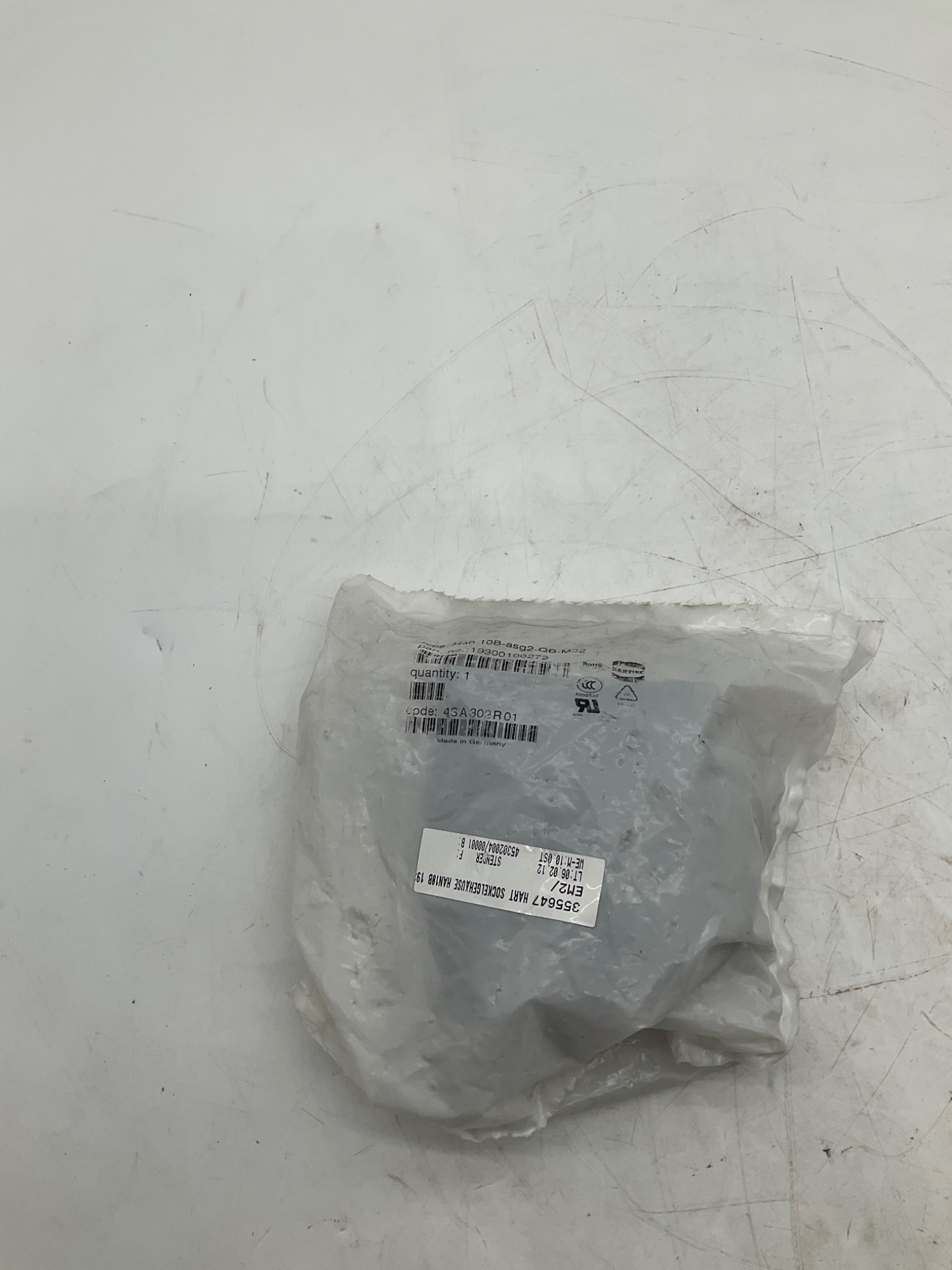 Harting Han 10B-ASG2-QB-M32 19300100272 Surface Mount Housing NEW 2
